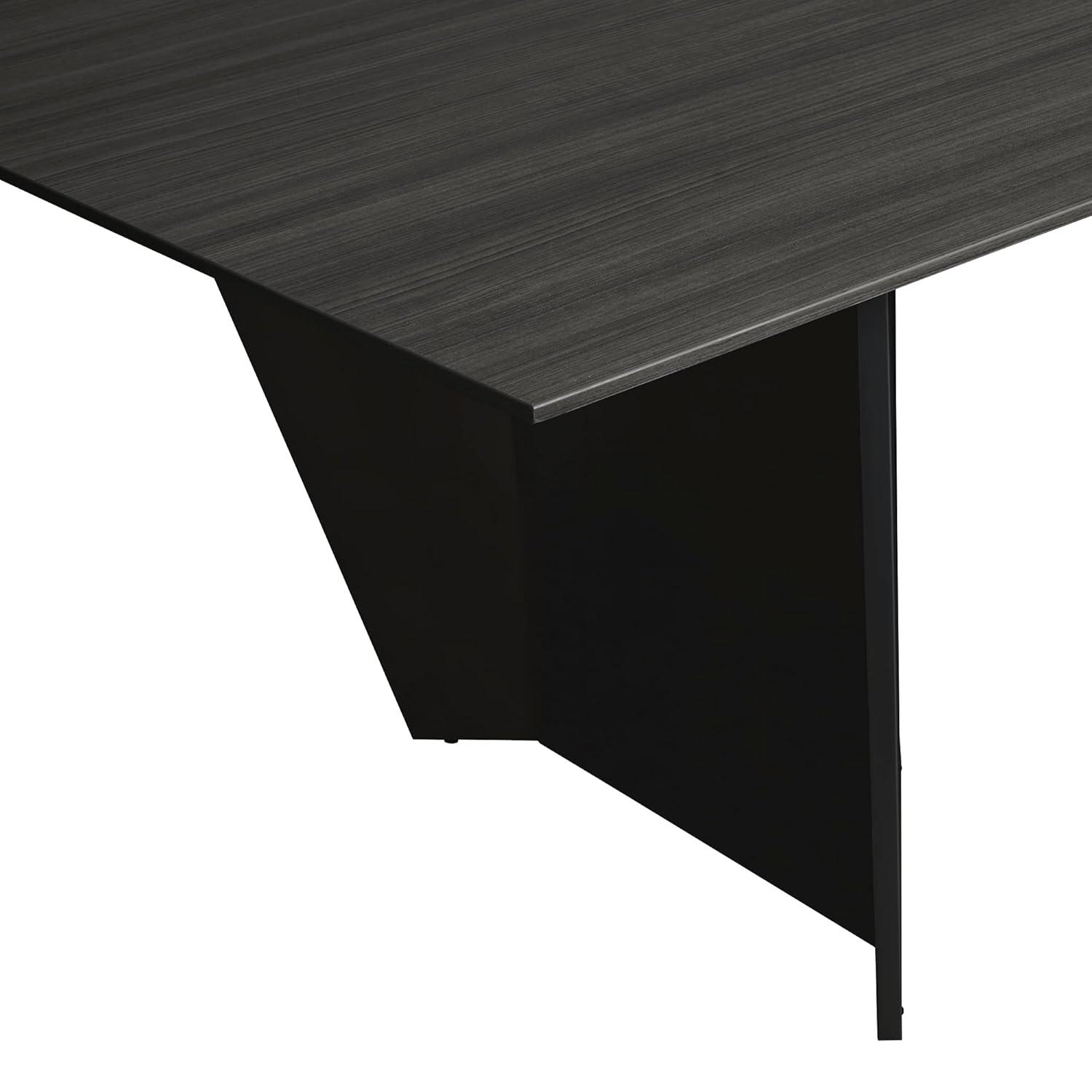 Array 96" Conference Table with Power Data Grommet- Ash Grey/ Black
