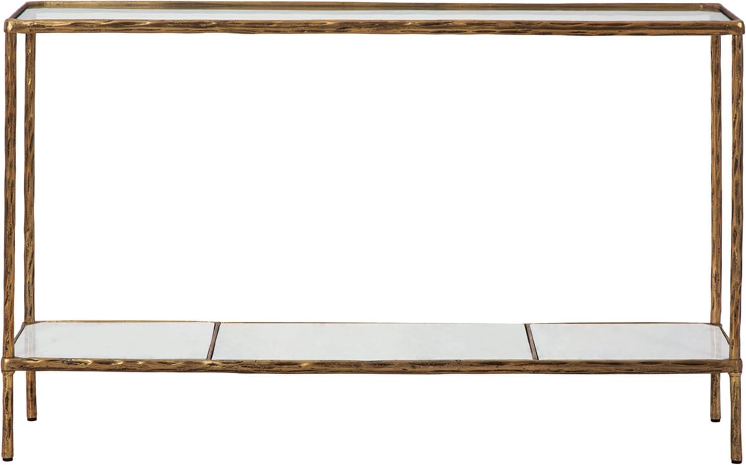 Signature Design by Ashley Casual Ryandale Console Sofa Table, Antique Brass Finish