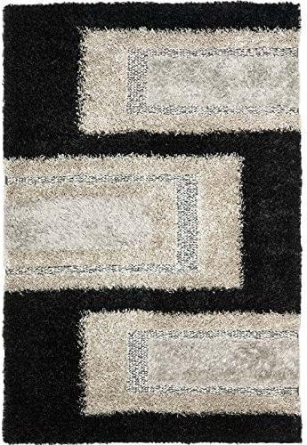SAFAVIEH Manhattan MAN522B Handmade Black / Grey Rug