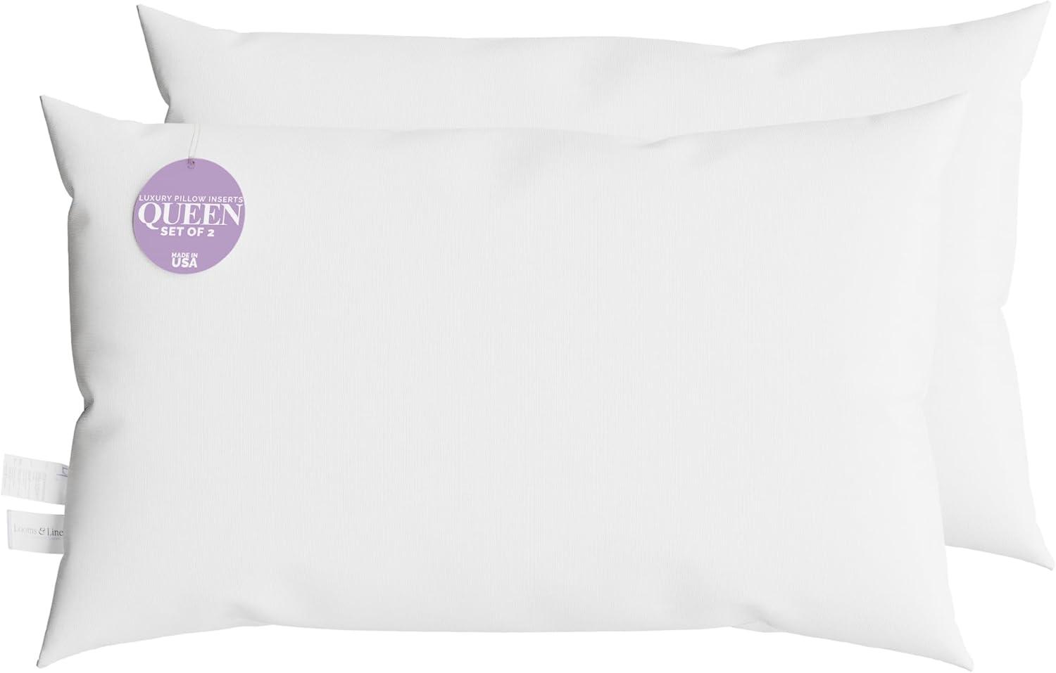 Queen Size White Hypoallergenic Memory Foam Pillow Set