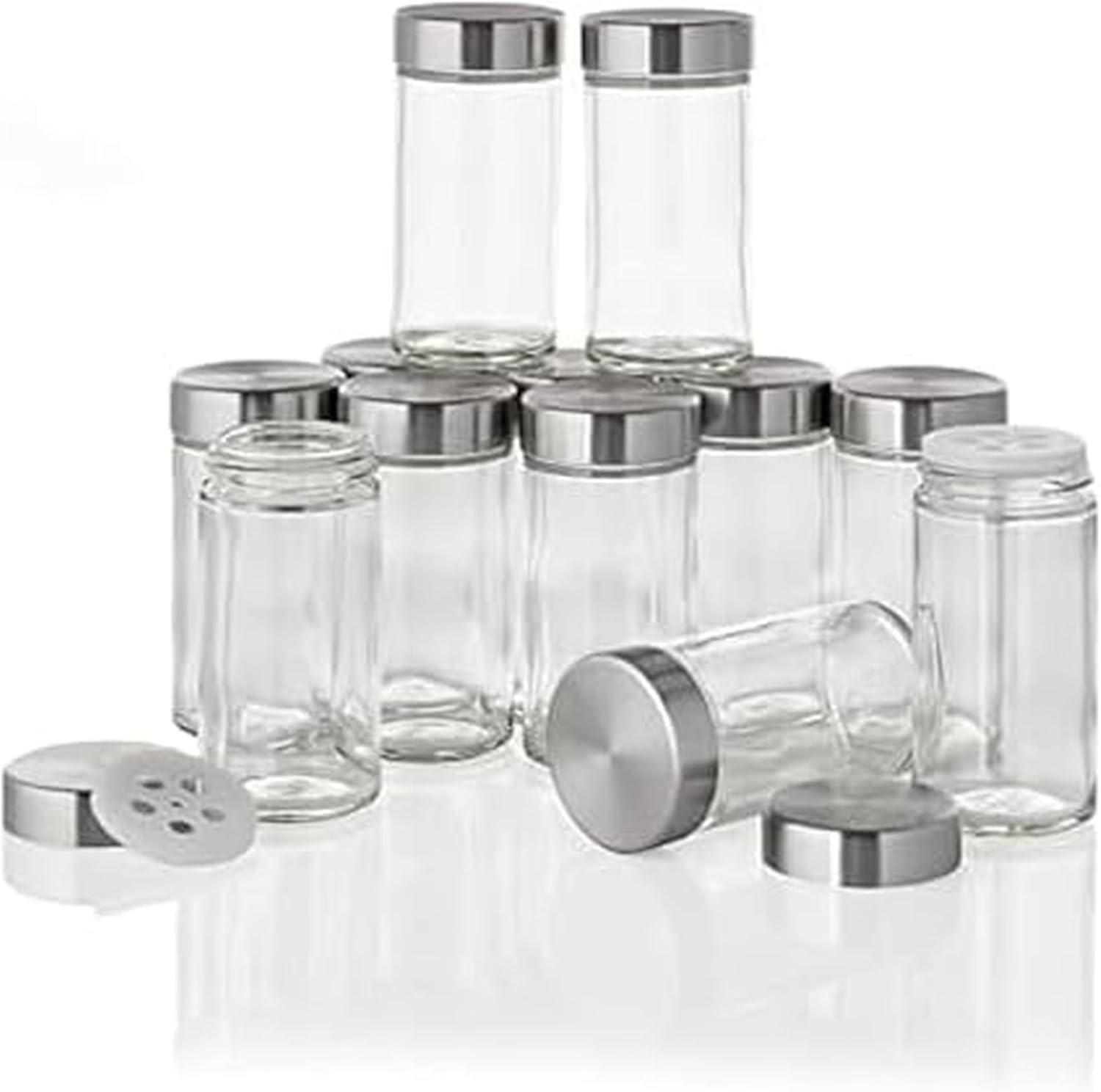 Kamenstein Kamenstein Empty Jars With Silver Cap, 3-Ounce (Set of 12)