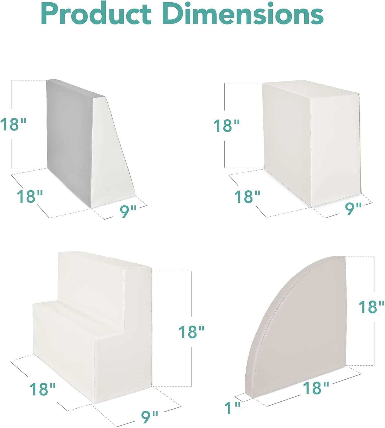 Best Choice Products 4-Piece Kids Climb & Crawl Soft Foam Block Playset Structures for Child Development - Neutral