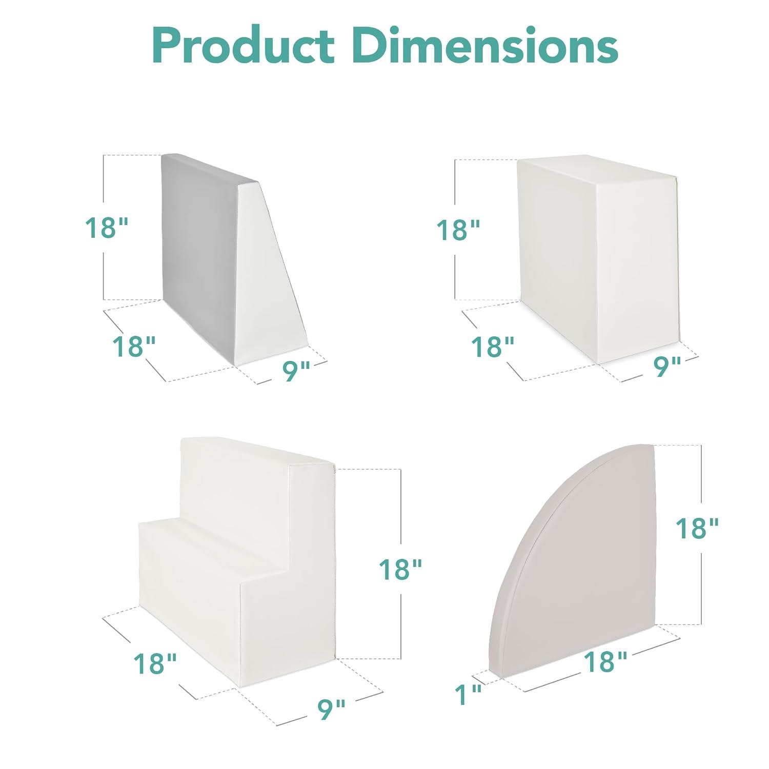 Best Choice Products 4-Piece Kids Climb & Crawl Soft Foam Block Playset Structures for Child Development - Neutral