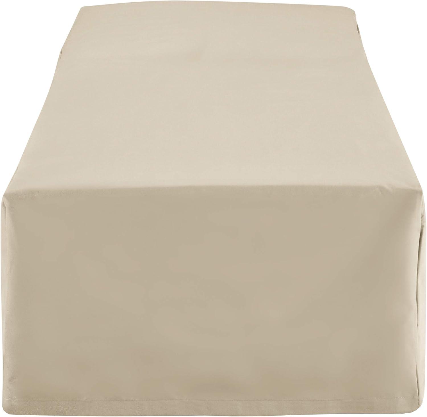 Tan Heavy-Duty Vinyl Outdoor Chaise Lounge Cover, 20" x 20"