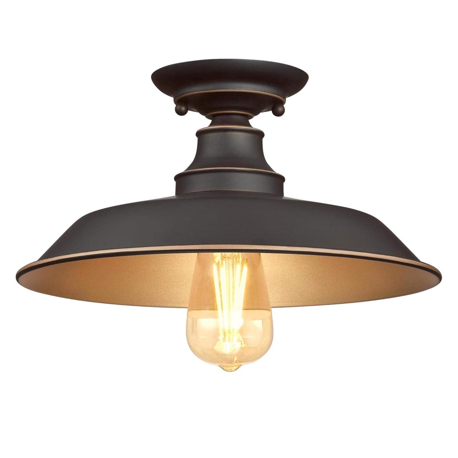 Westinghouse Lighting 6370300 12 in. 1 Light Semi-Flush with Highlights - Oil Rubbed Bronze