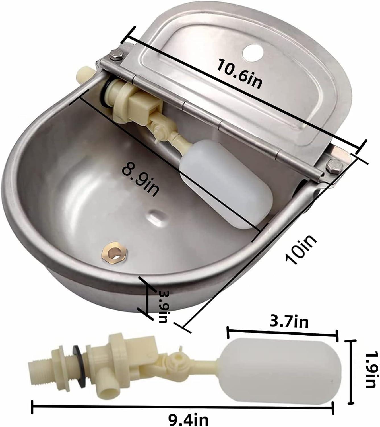 Stainless Steel Automatic Dog Water Bowl with Float Valve