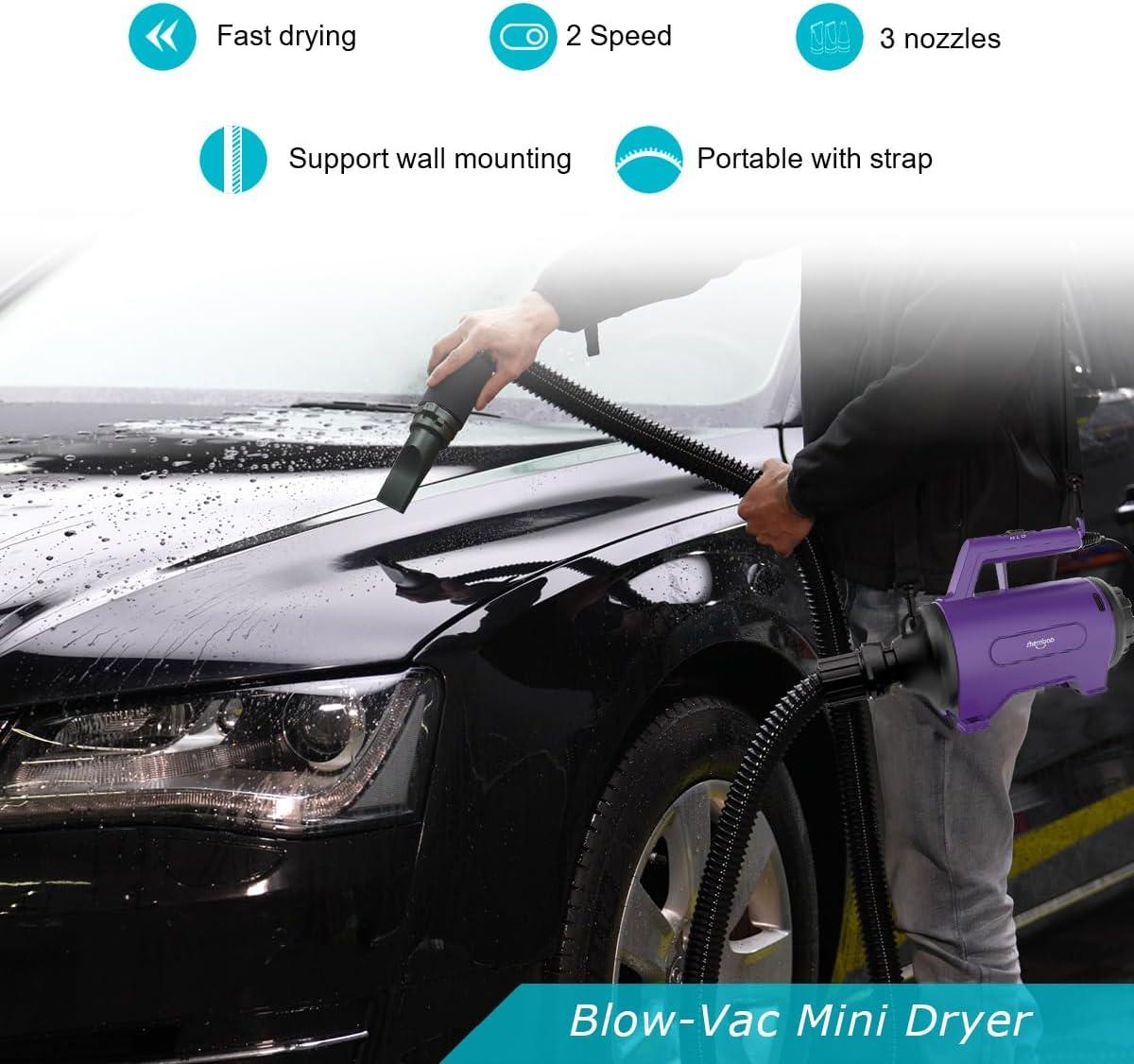 shernbao High Velocity Car & Motorcycle Dryer Blower for Auto Detailing and Cleaning Dusting