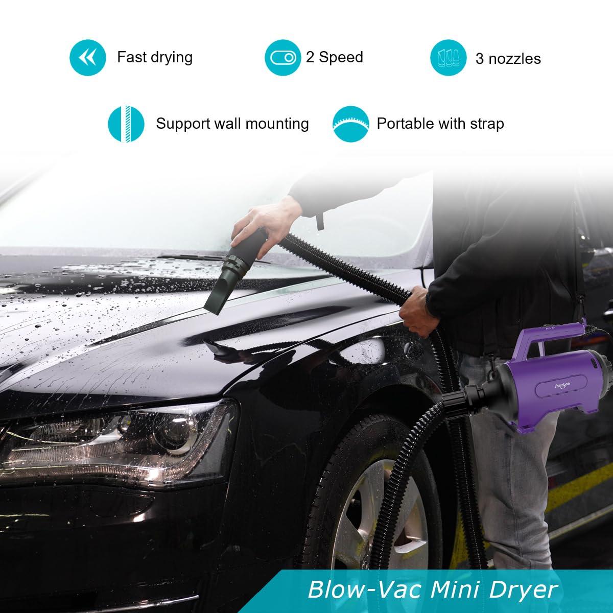 shernbao High Velocity Car & Motorcycle Dryer Blower for Auto Detailing and Cleaning Dusting