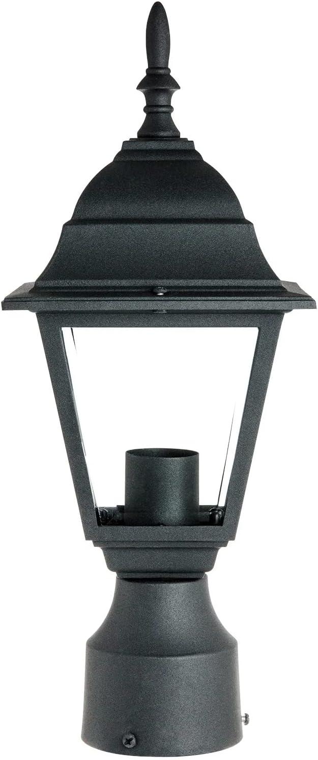 Black Cast Aluminum Outdoor Post Mount Light Fixture