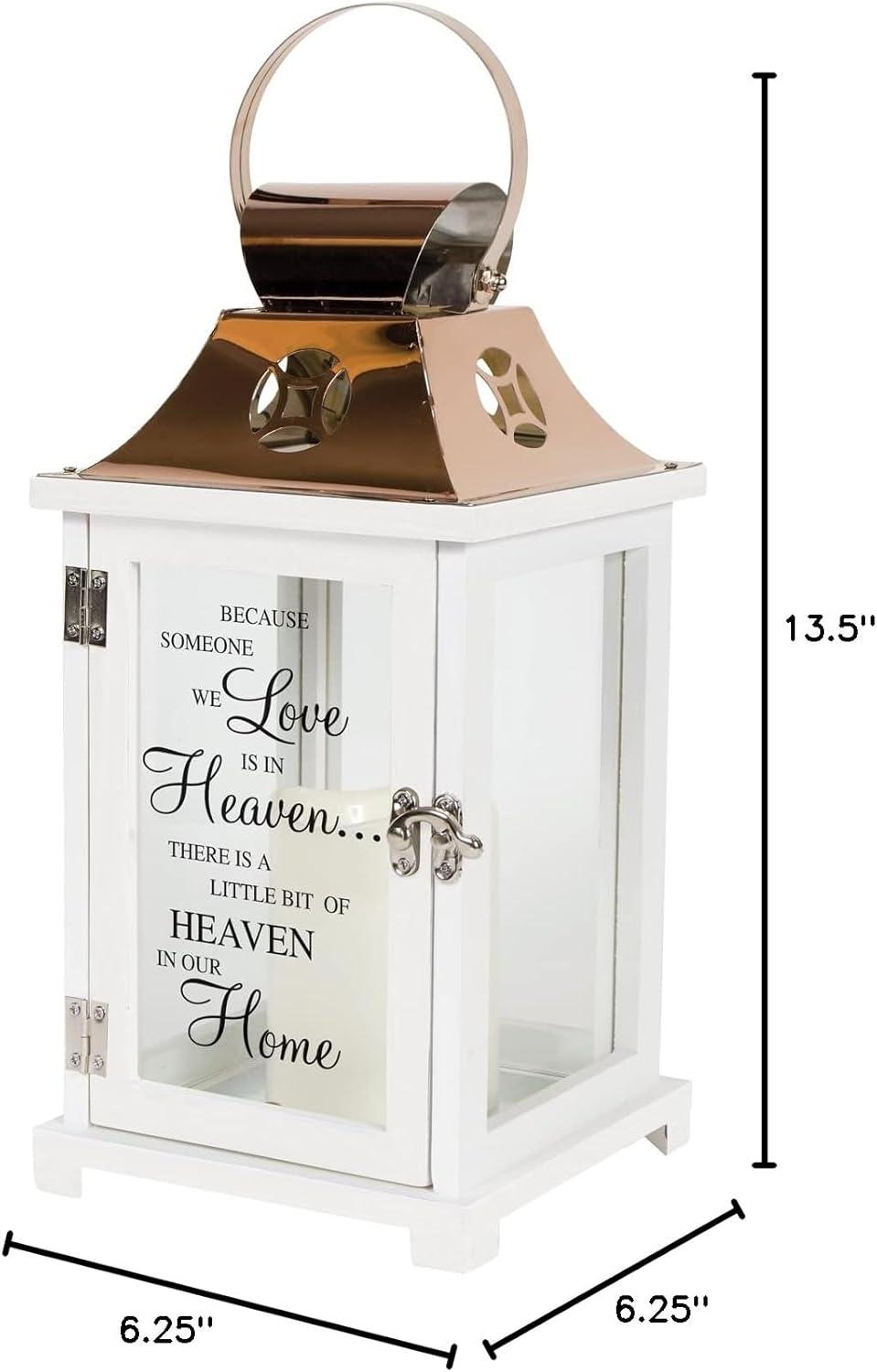 Lantern-Light he Way w/LED Candle & Timer-Heaven (13.5" x 6.25" x 6.25")