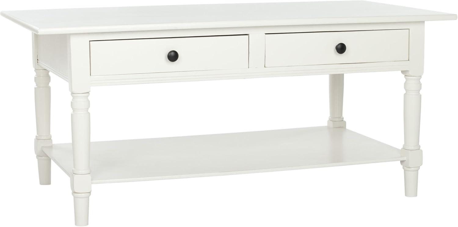 Boris Coffee Table - Distressed Cream - Safavieh