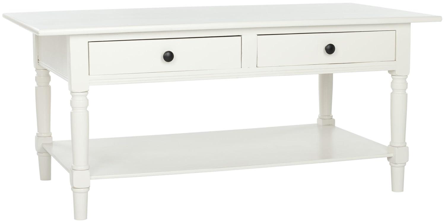 Boris Coffee Table - Distressed Cream - Safavieh