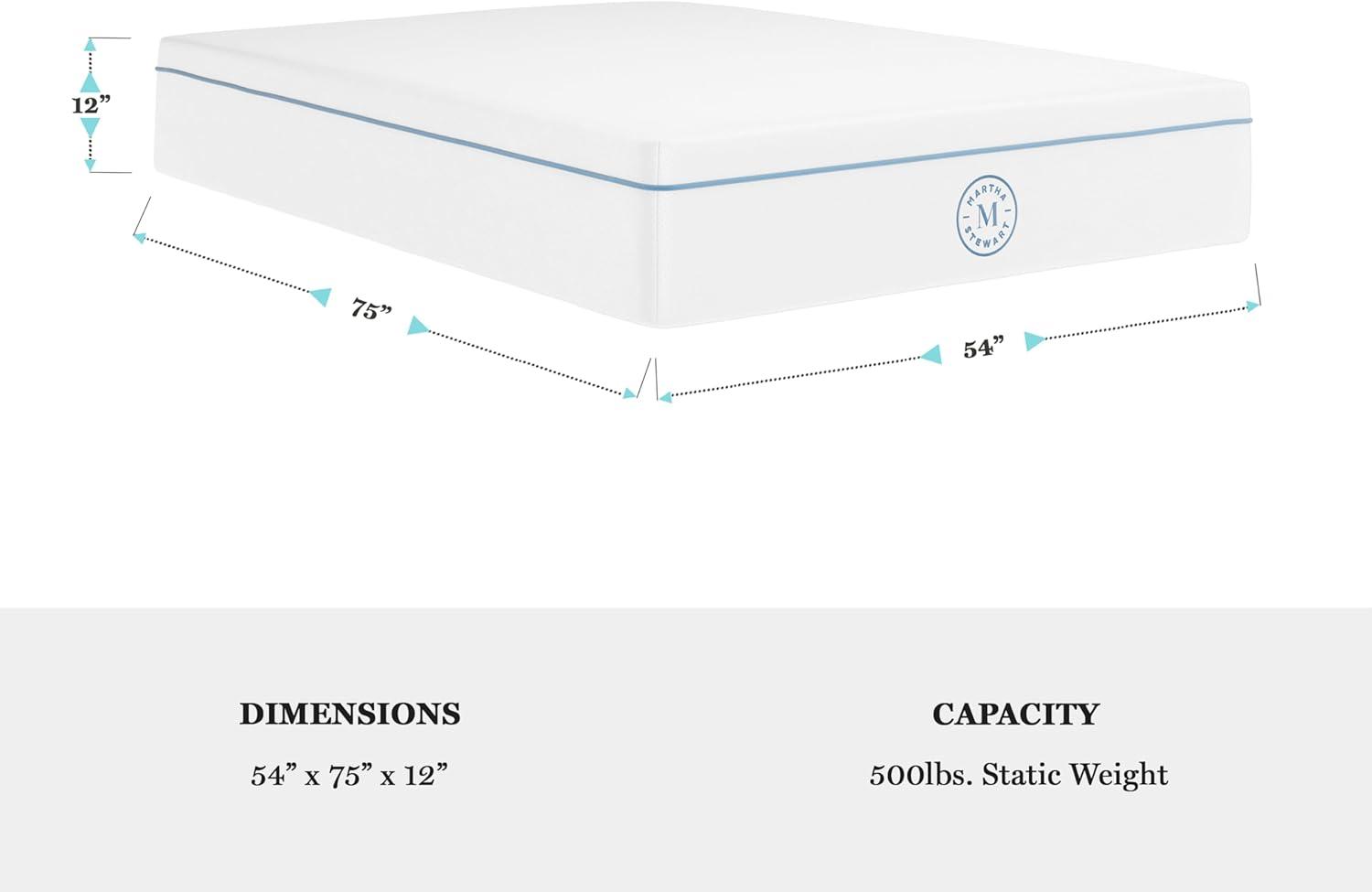 Martha Stewart  Medium-Firm Pocket Spring and Foam Hybrid Dual-Action Cooling Mattress Full - Cushion Firm