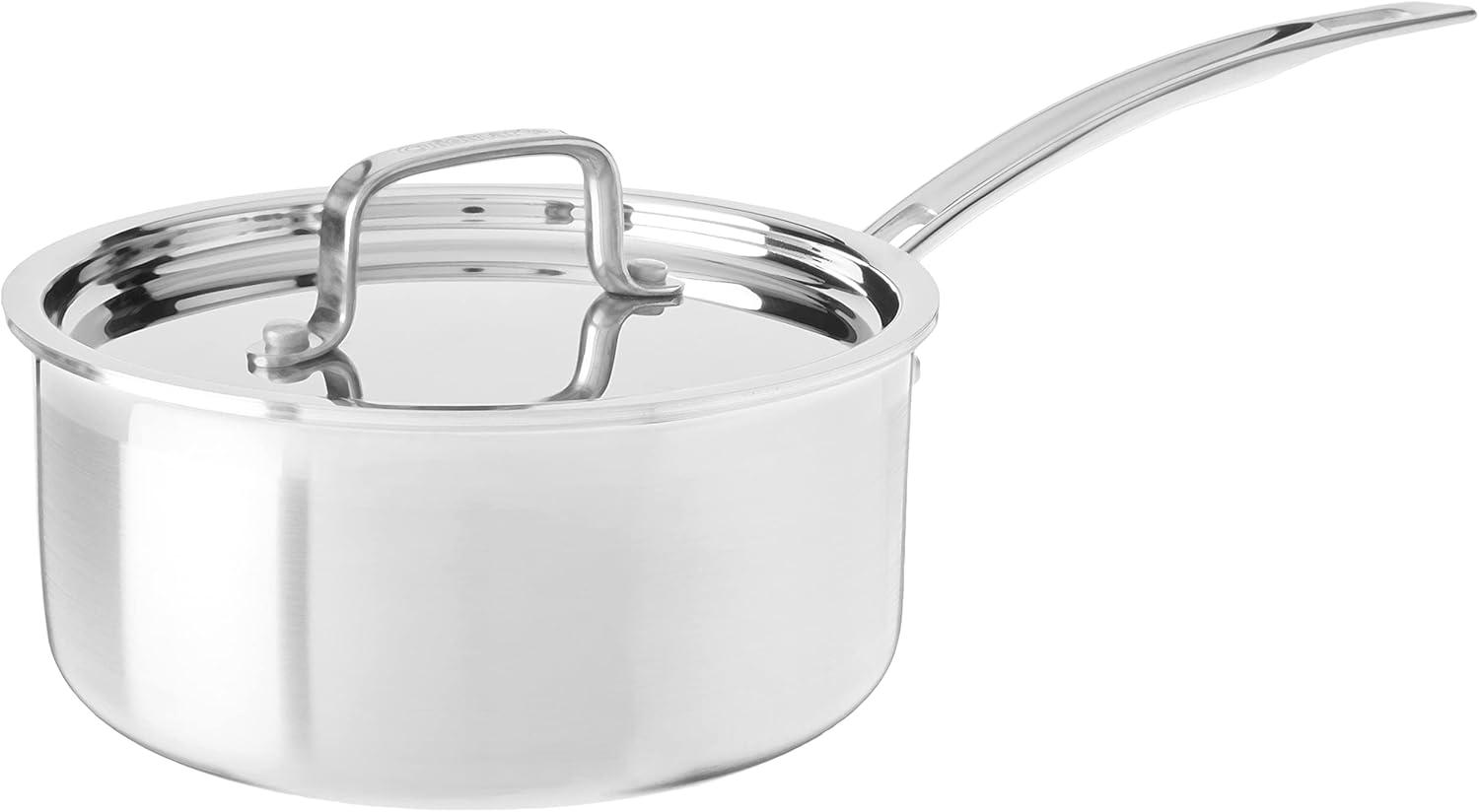 Stainless Steel 2-Quart Saucepan with Lid and Cool Grip Handle