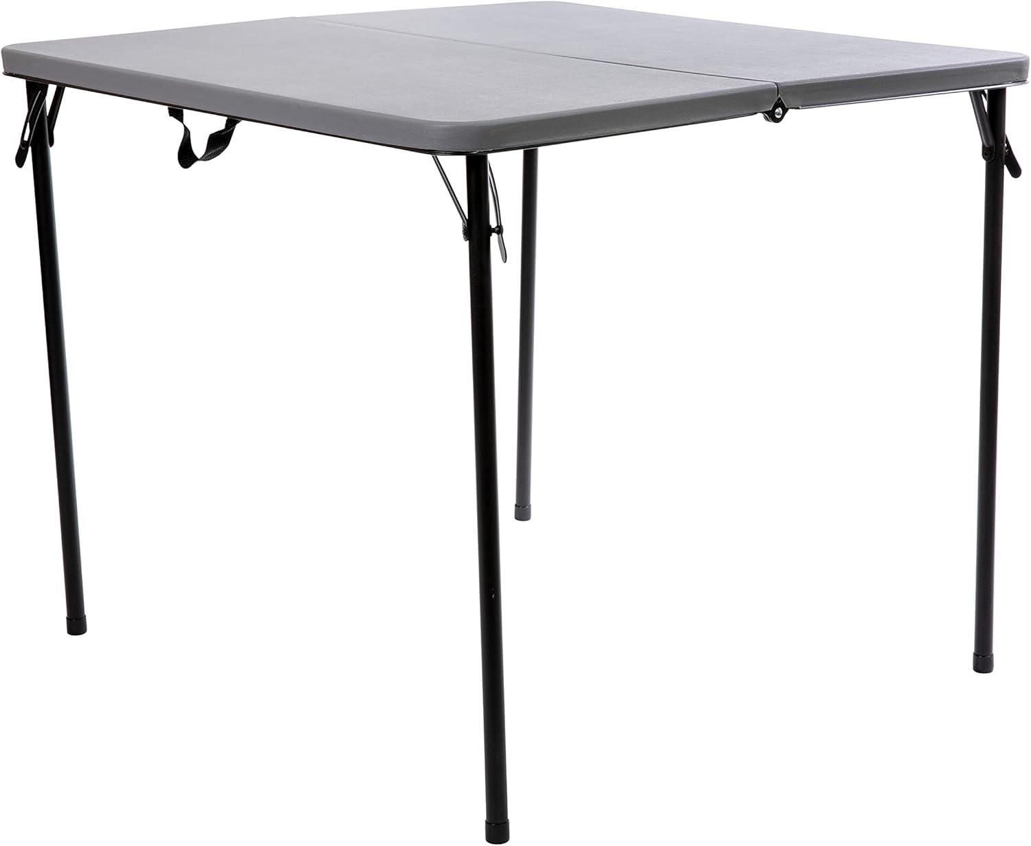 Noah 2.83' Square Plastic Folding Event Table with Carrying Handle