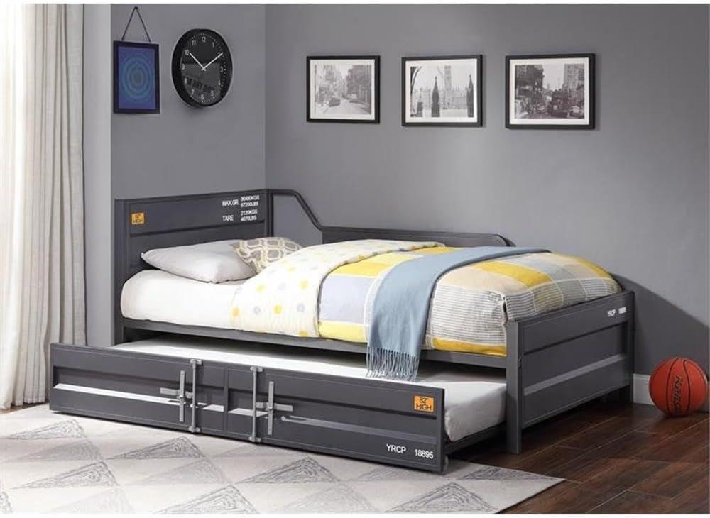 Acme Furniture Twin/Full Cargo Bed Gunmetal Finish