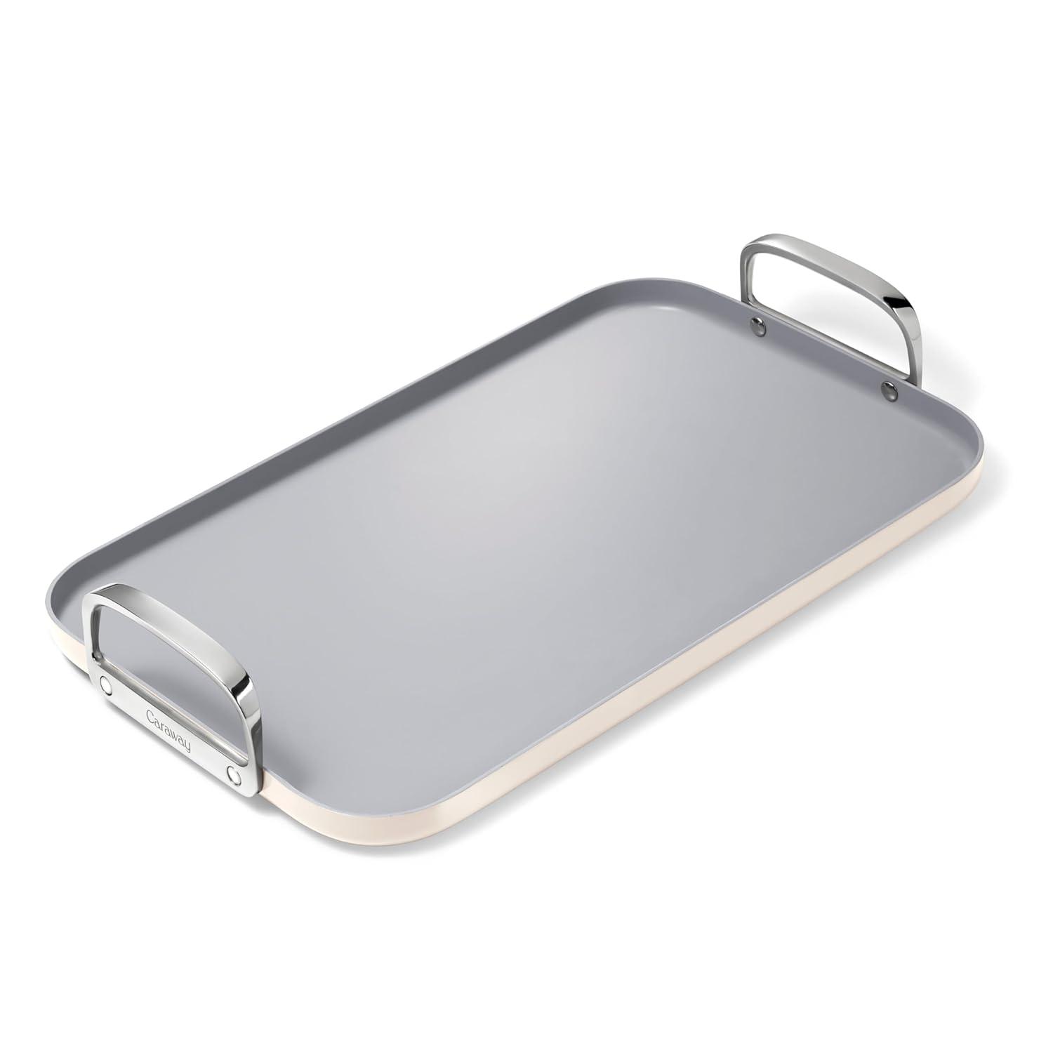Caraway ® Cream Ceramic Non-Stick Double Burner Griddle