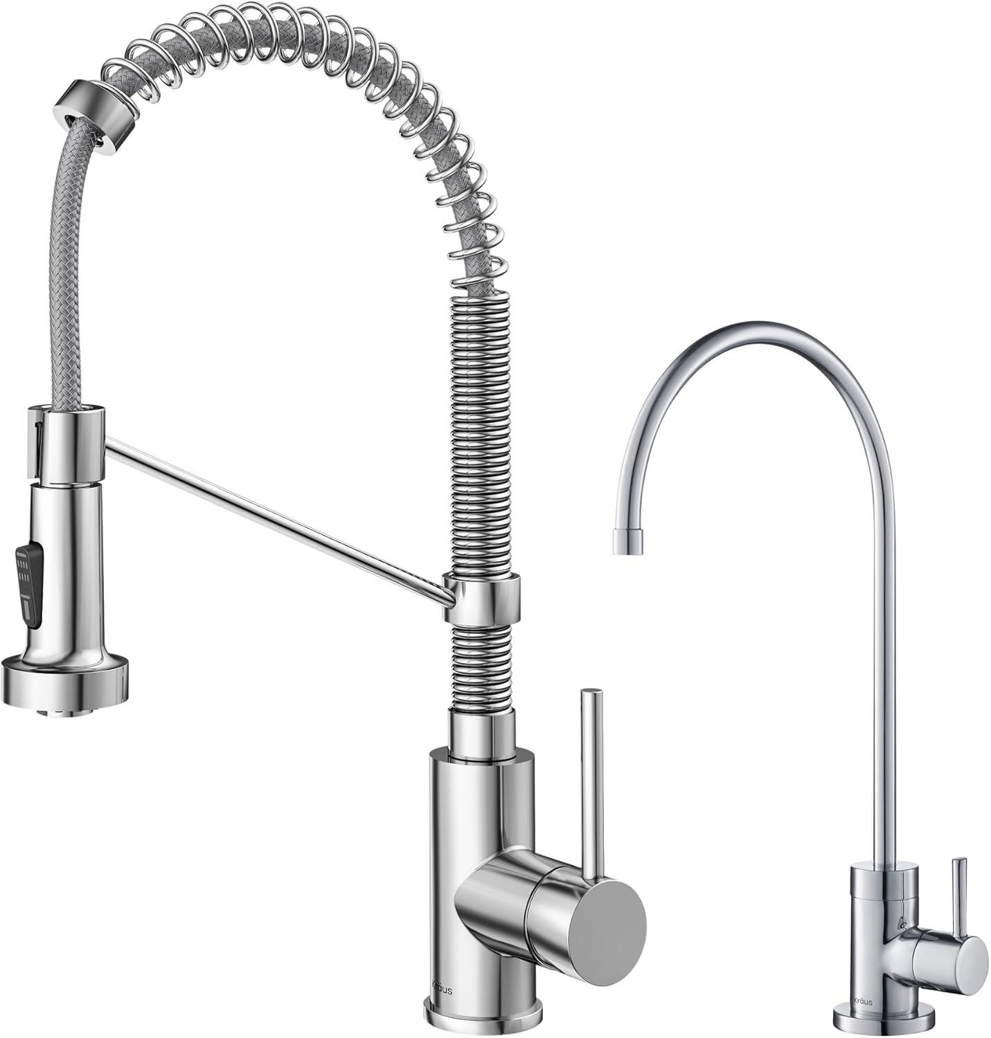 KRAUS Bolden Commercial Style 2-Function Single Handle Pull Down Kitchen Faucet