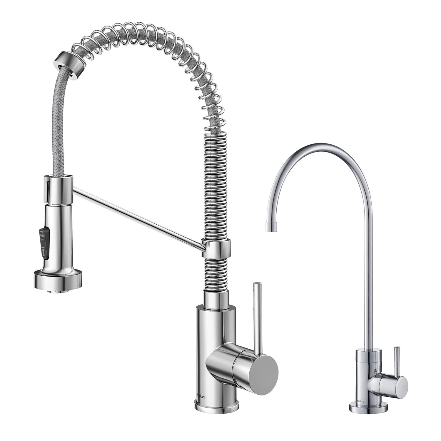 KRAUS Bolden Commercial Style 2-Function Single Handle Pull Down Kitchen Faucet
