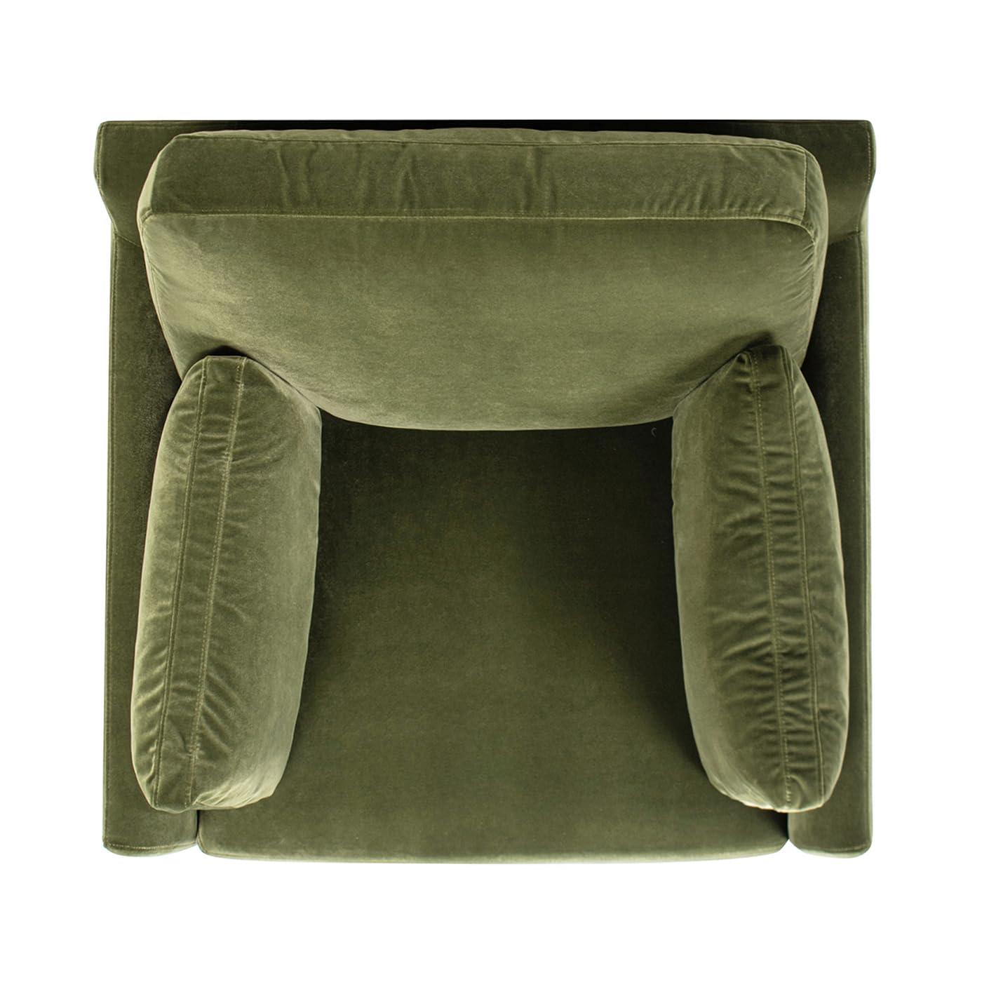 Jennifer Taylor Home Pasadena Modern Farmhouse Arm Chair, Olive Green Performance Velvet