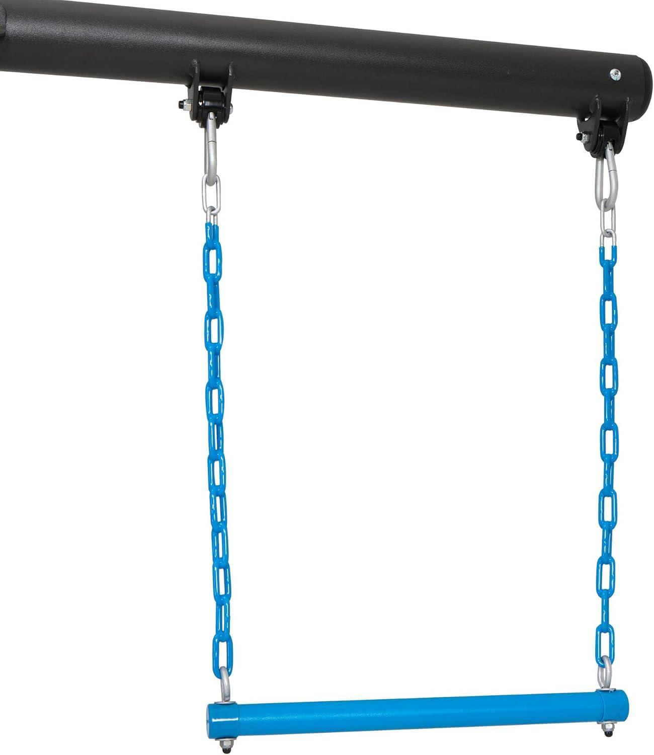 Blue and Gray Steel and Polyethylene Adventure Tower Playset