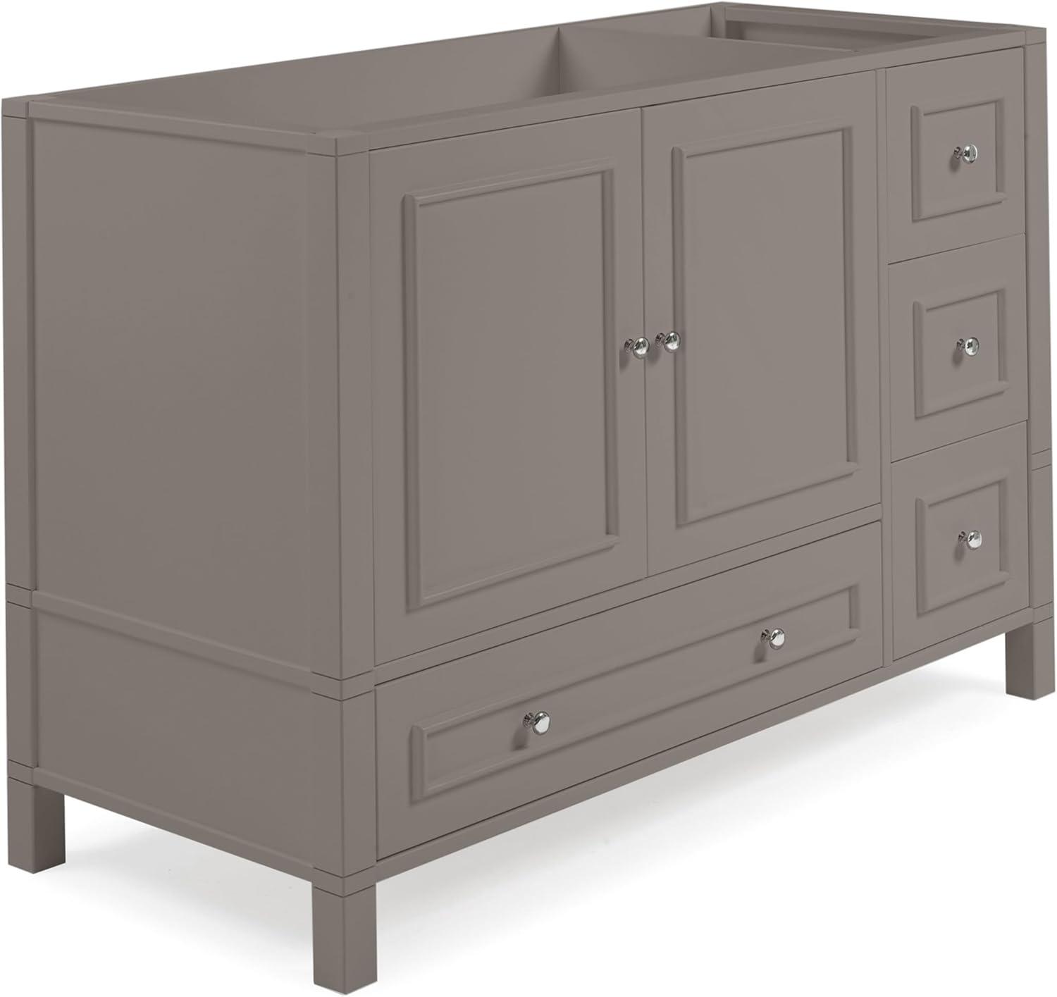 48" Williamsburg Gray Double Freestanding Vanity Cabinet