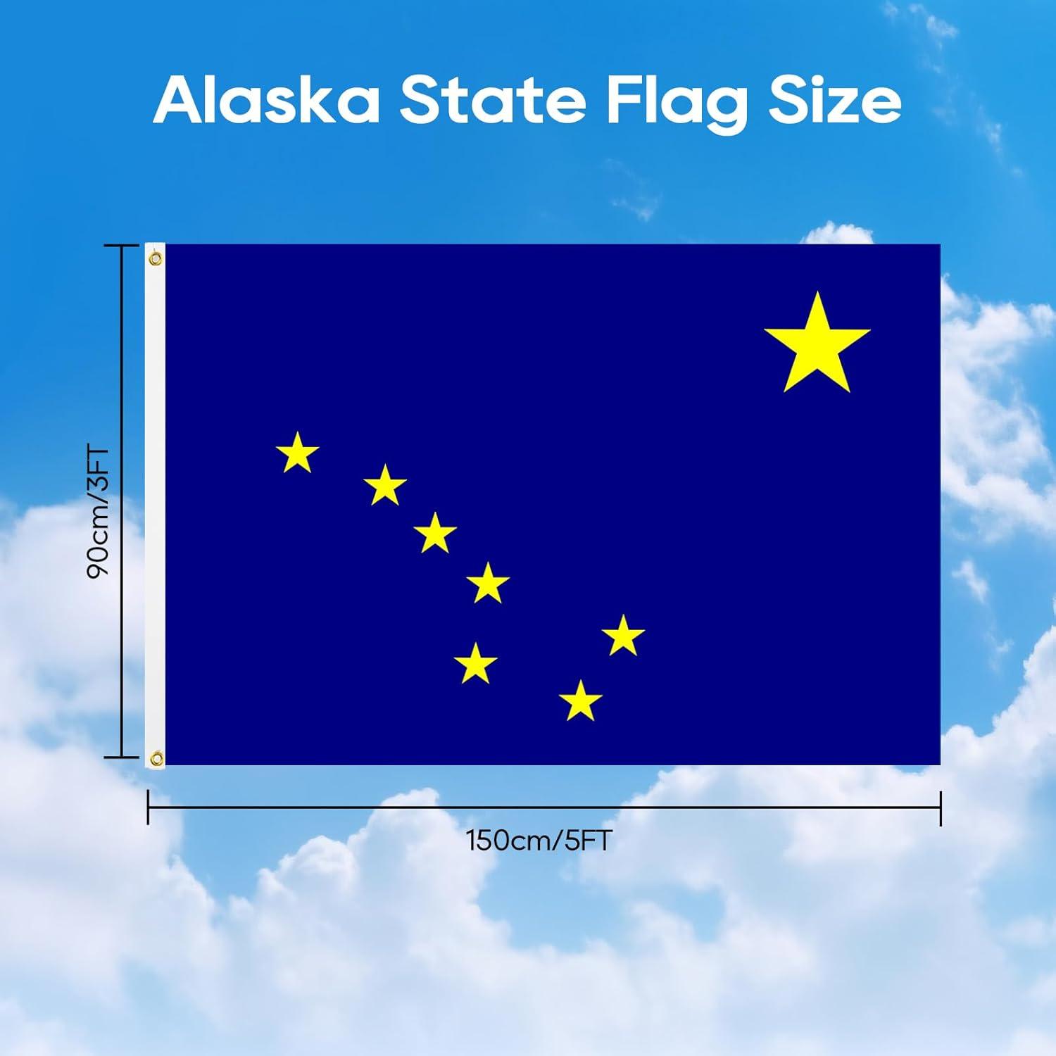 Michigan State Flag, Nylon, 3' x 5', 100% Made in USA, Canvas Header, Heavy-Duty Brass Grommets