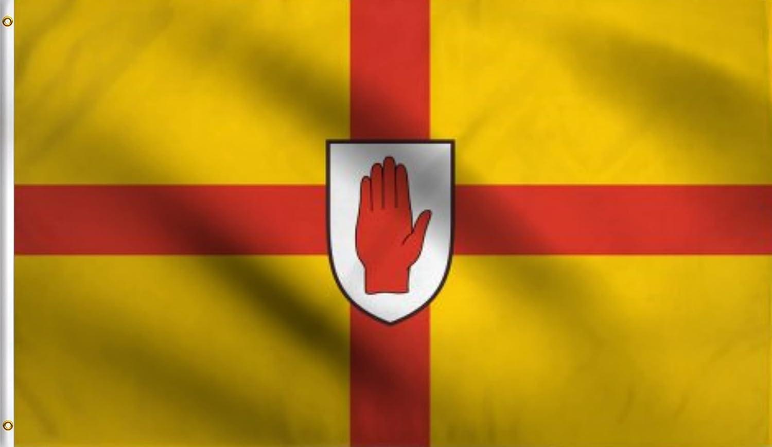 3x5 Ulster Ireland Flag with Red Cross and Hand