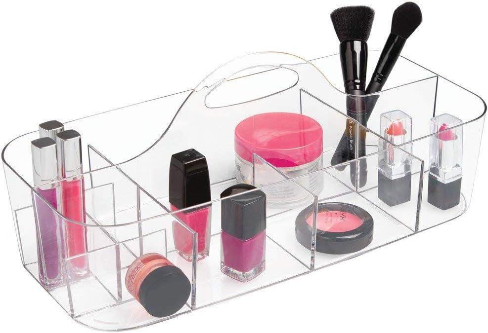 Clear Large Plastic Tabletop Organizer with Handle