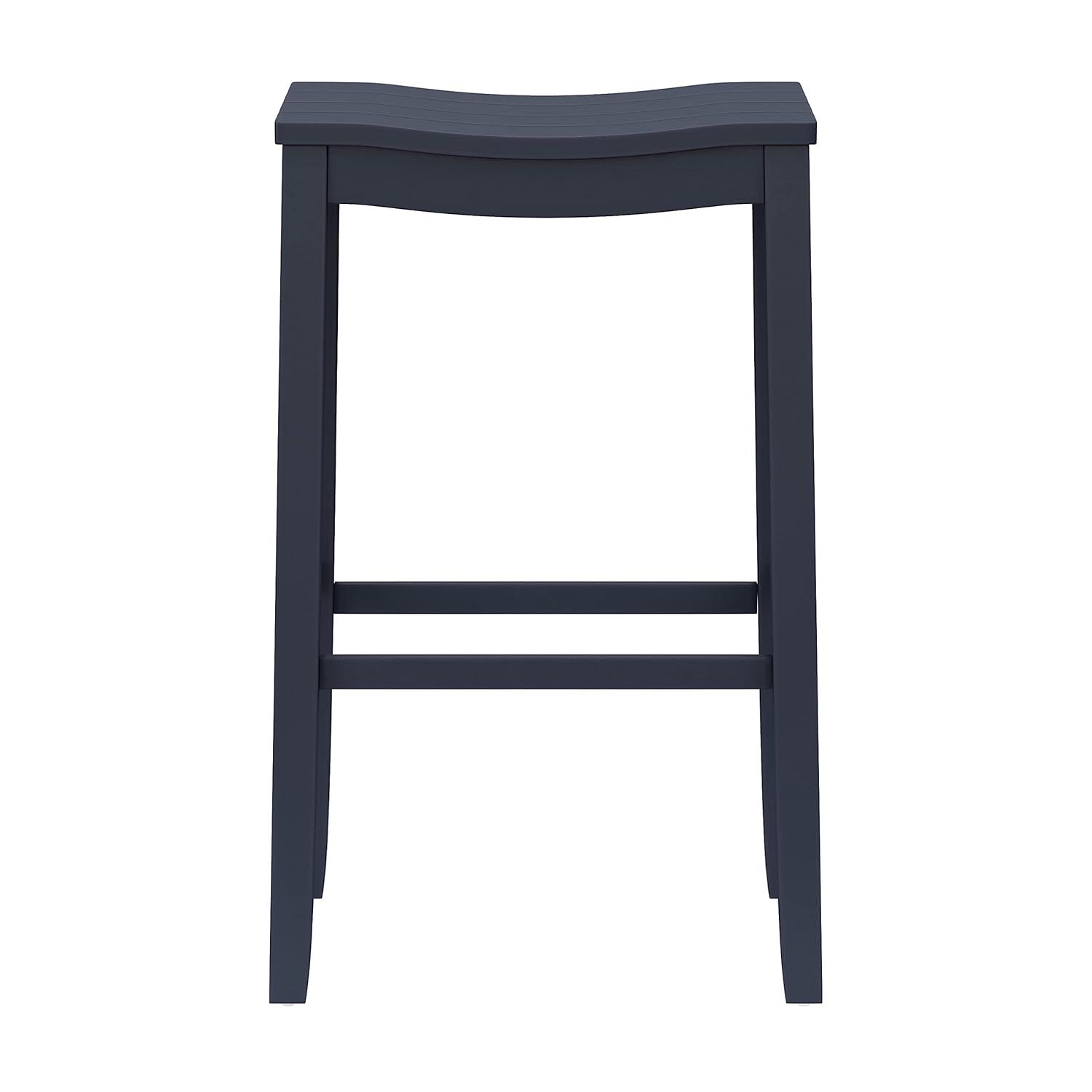 Hillsdale Furniture 30" Fiddler Backless Barstool Navy: Matte Finish, Wood Legs, Fixed Height