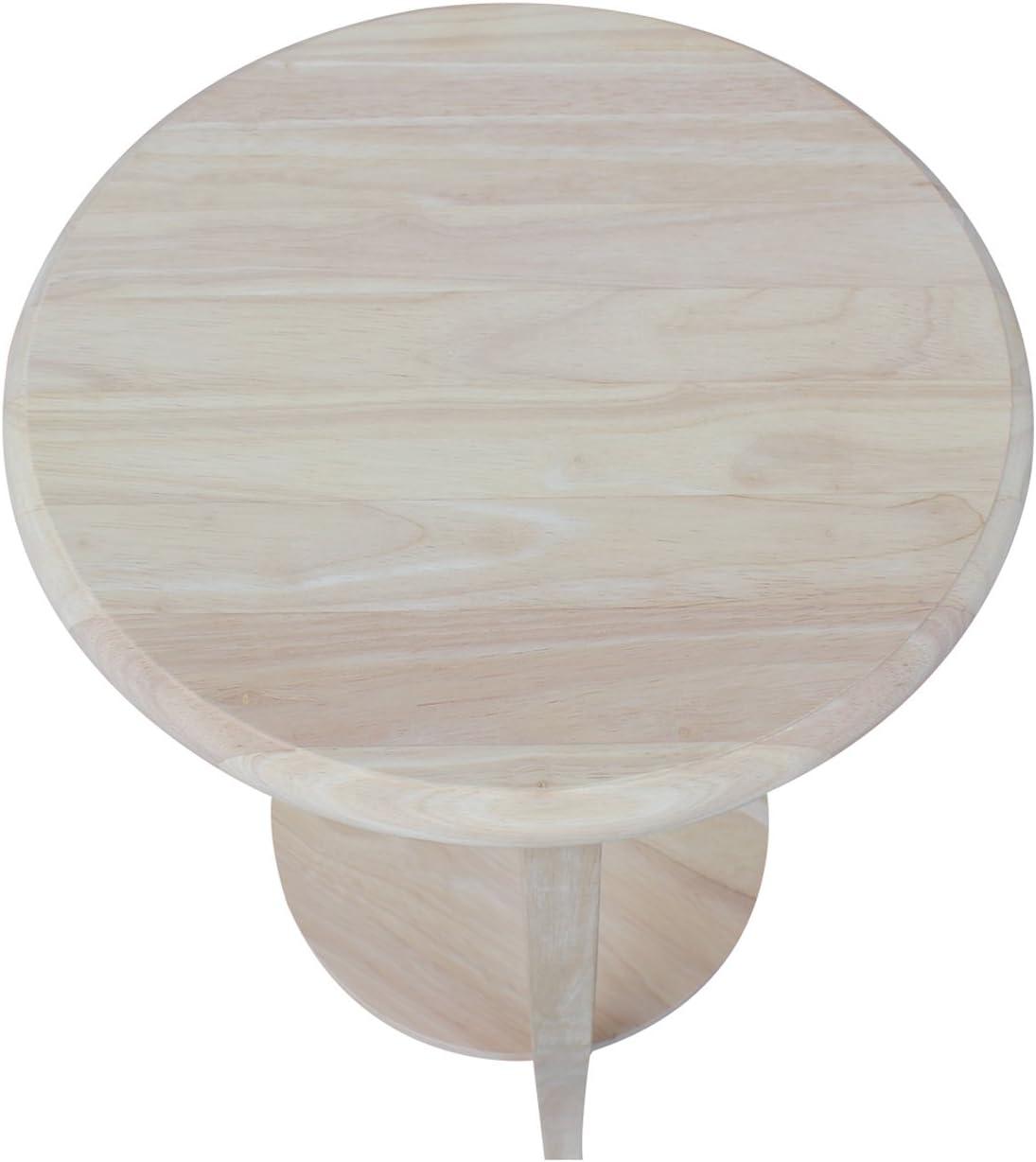 International Concepts Cambria Solid Wood End Table White: Transitional Farmhouse Style, Hardwood Side Table with Fixed Shelf