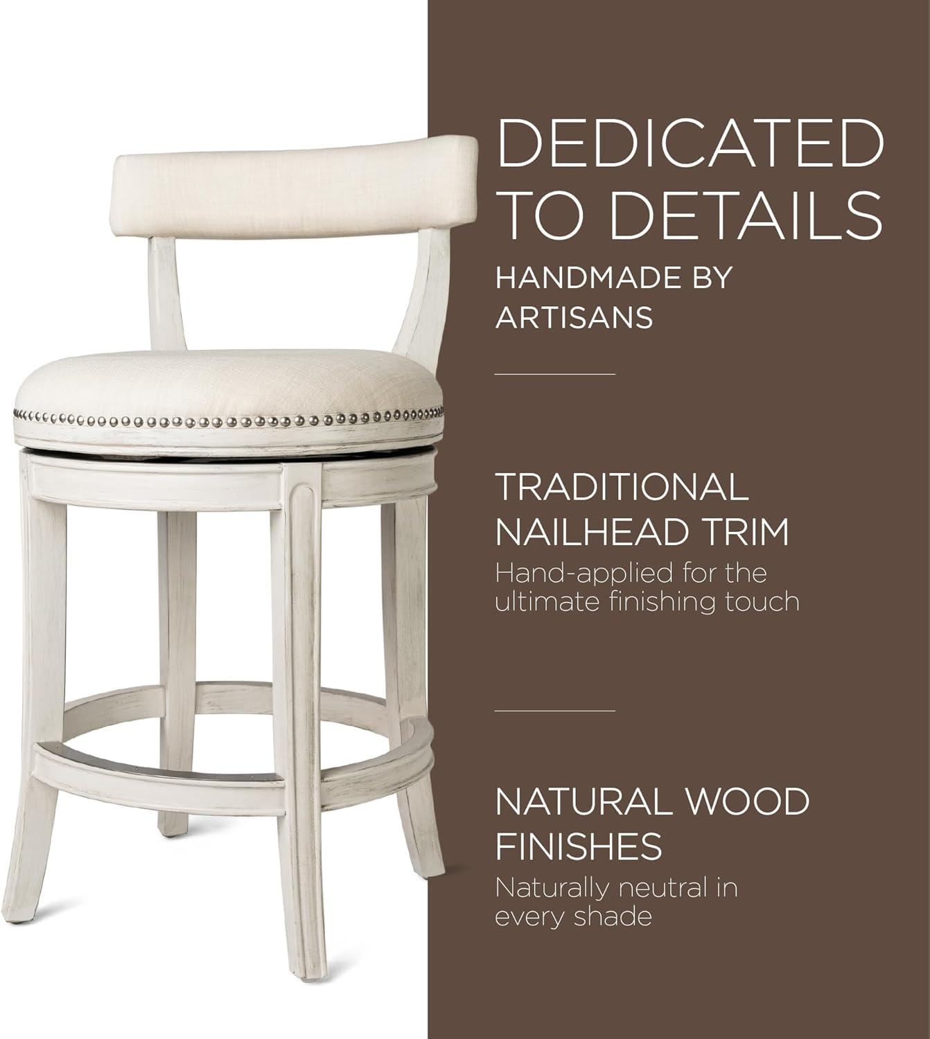 Maven Lane Maven Lane Alexander Stool with Fabric Upholstery