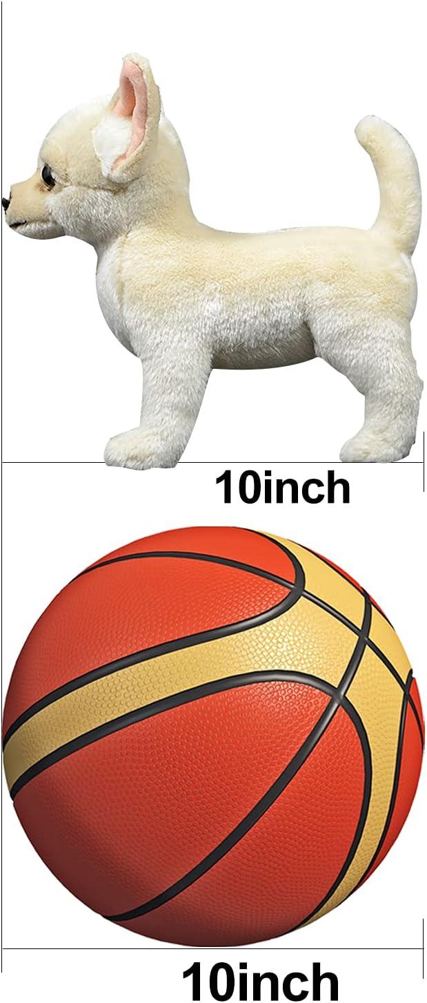 ZHONGXIN MADE Simulation Chihuahua Dog Stuffed Animal - 10 inch Cute Chihuahua Dog Plush Toy, Lovely Dog Plush Toy Model as Gift Toy Gift Collection for Kids