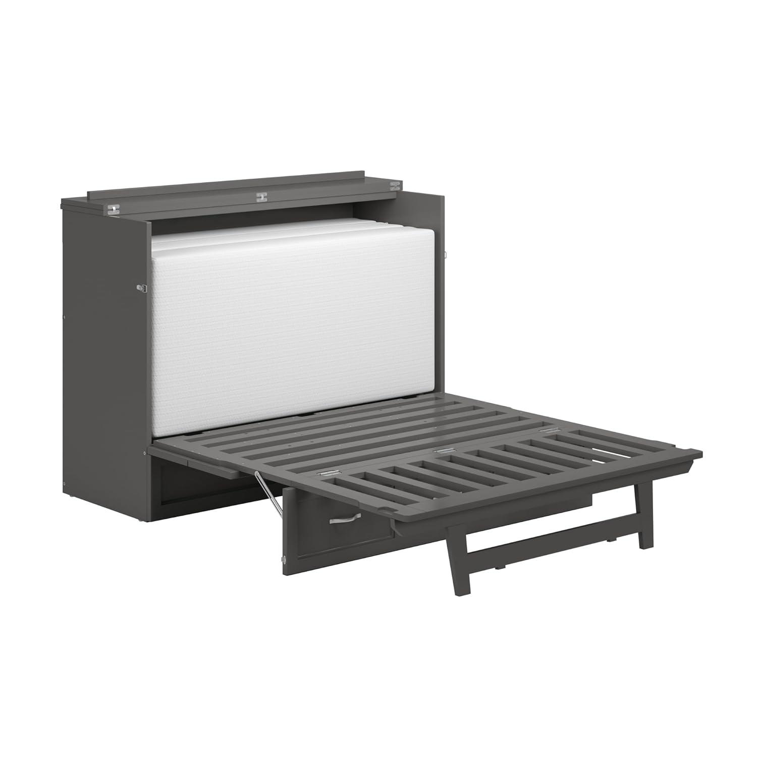 Full Northfield Murphy Bed Chest in Gray