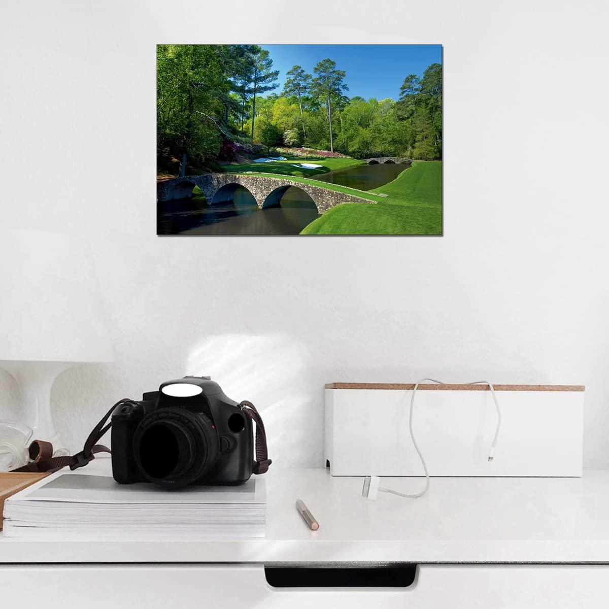 SYDposter Large Gym Men Cave Decor Golf Club Sport Landscape Artwork Canvas Painting for Bedroom Wall Art Augusta National Golf Course Home Decor Poster Print Unframed 24x36in