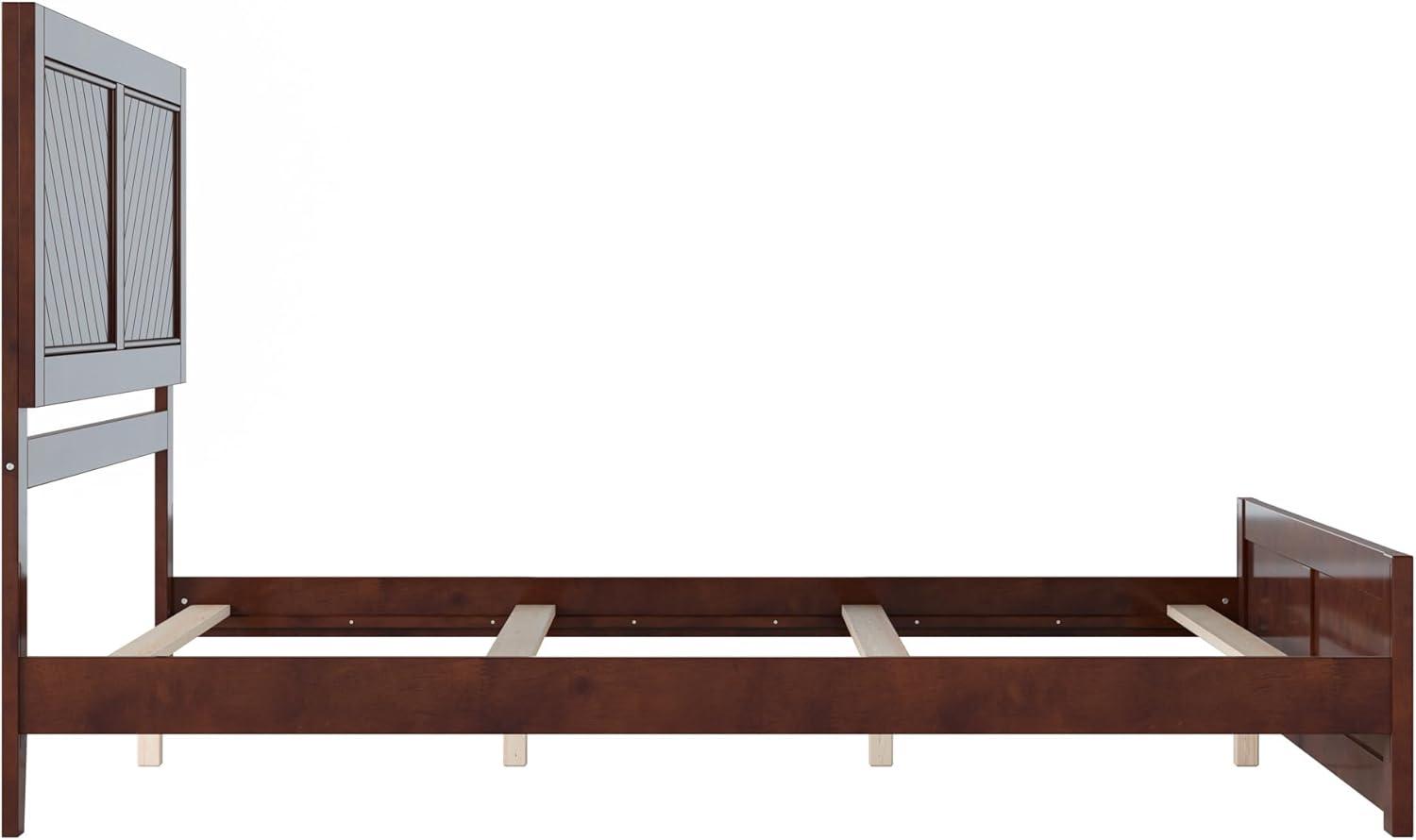 AFI Canyon Walnut Solid Wood Foundation Bed Frame with Matching Footboard, Queen