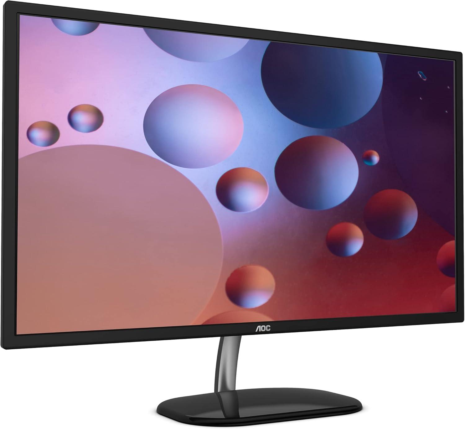 AOC Q32V3S 32" 2560x1440 2K QHD monitor, IPS Panel, 75Hz refresh rate for casual gaming, 103% sRGB Coverage, VESA, HDMI/DP Ports,Black