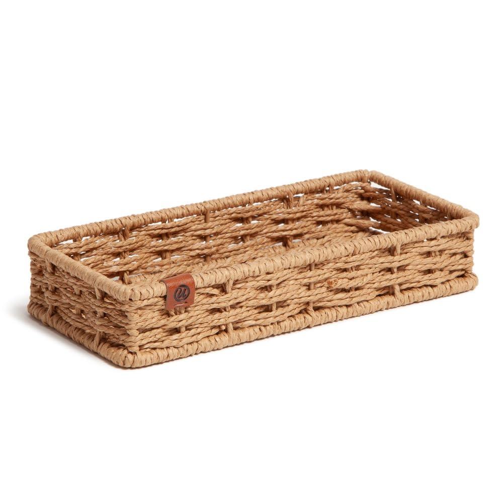 Woven Catch-All Tray, Brown