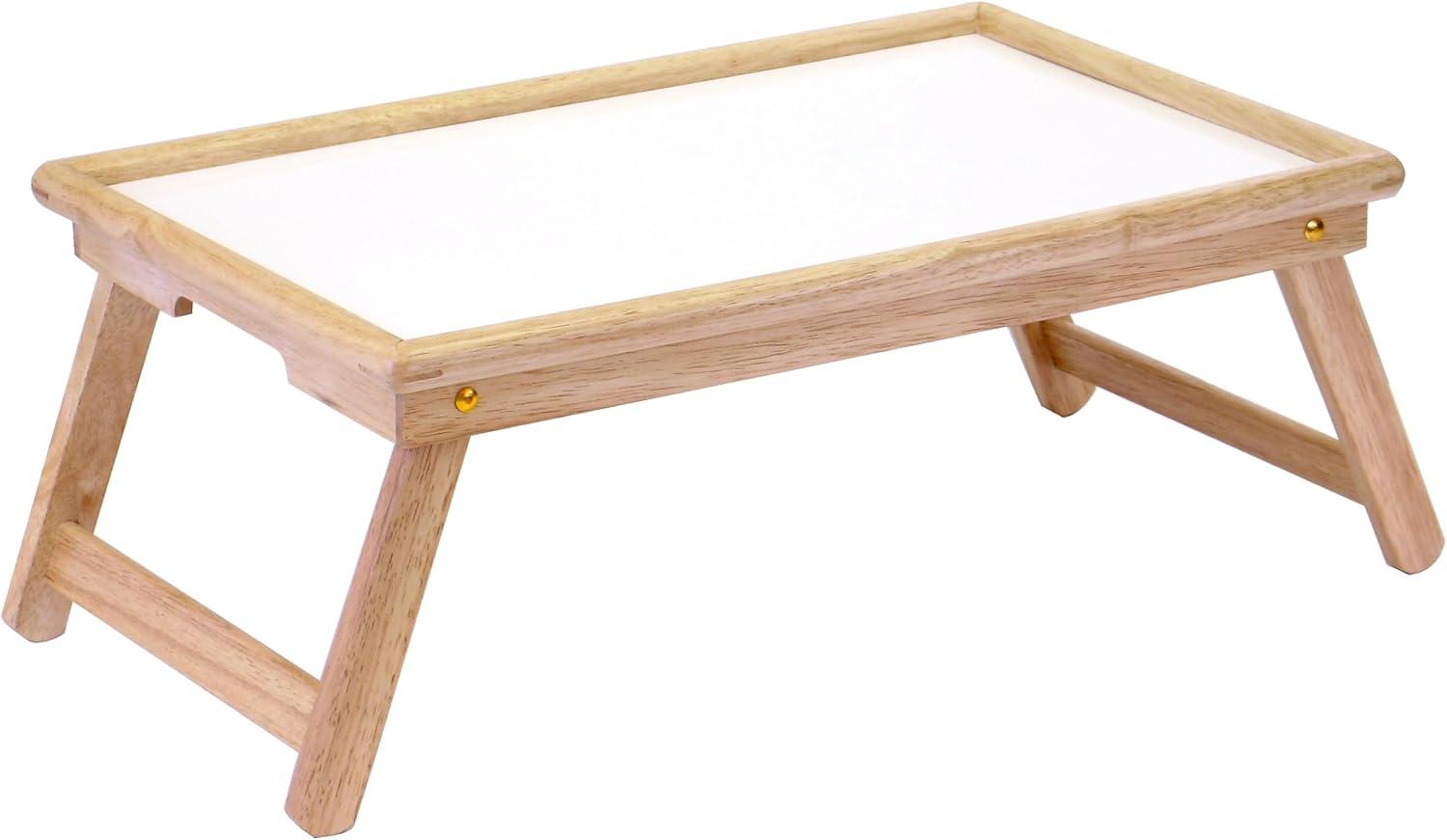 Winsome Wood Ventura Breakfast Bed Tray, Flip-Top, Natural & White