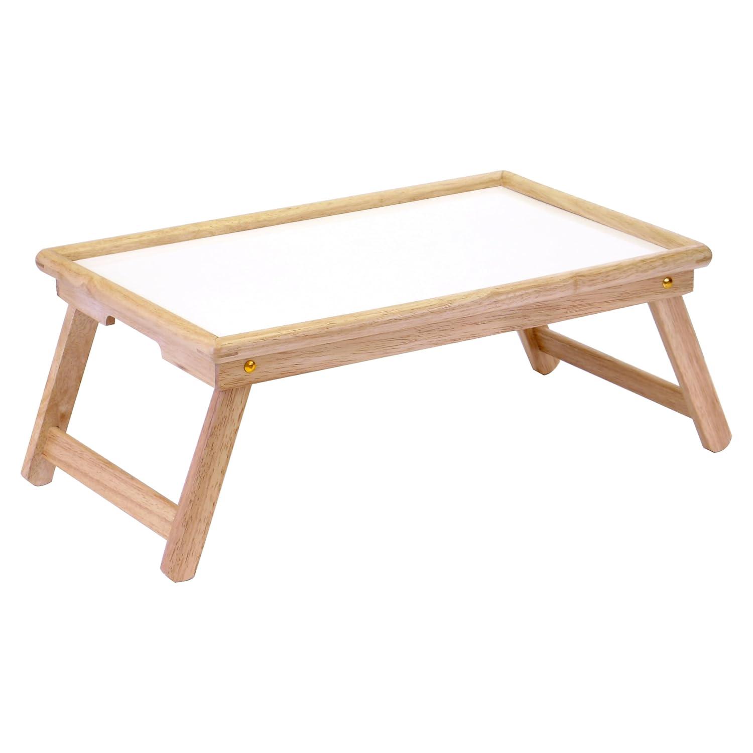 Winsome Wood Ventura Breakfast Bed Tray, Flip-Top, Natural & White