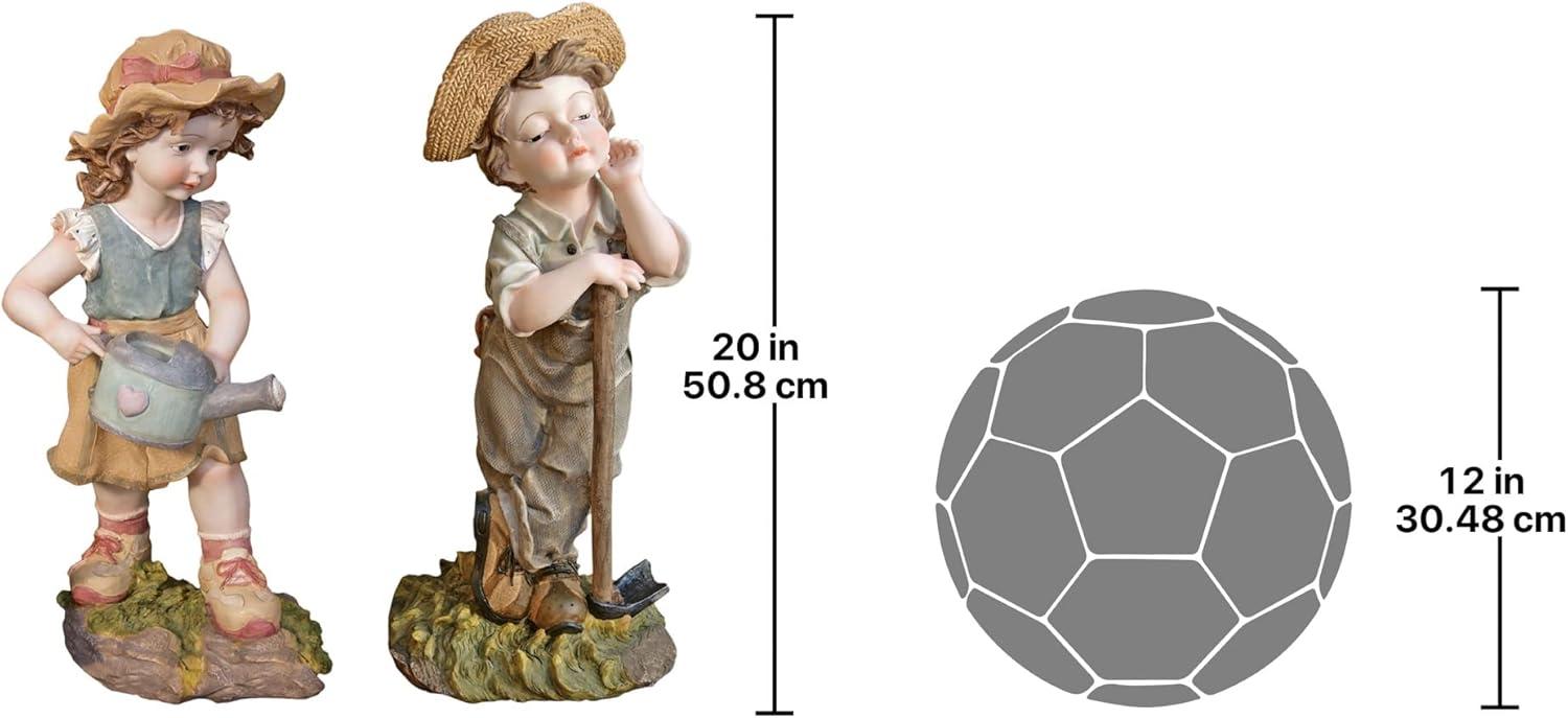 Design Toscano 2 Piece Fanny and Frank Farmer Statue Set