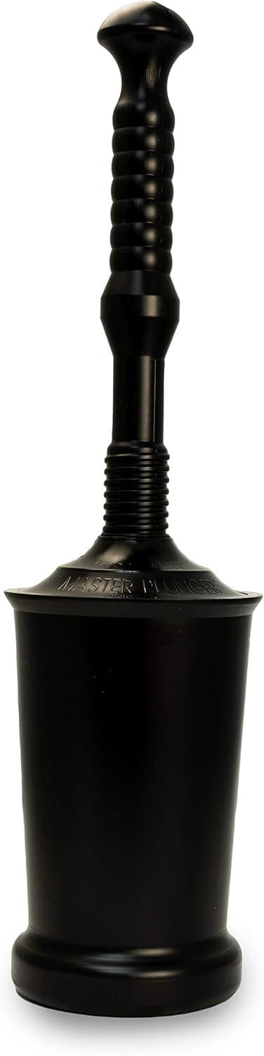 Master Plunger MP500-3TB Heavy Duty Bathroom Toilet Plunger Kit with Tall Bucket. Equipped with Air Release Valve, Black