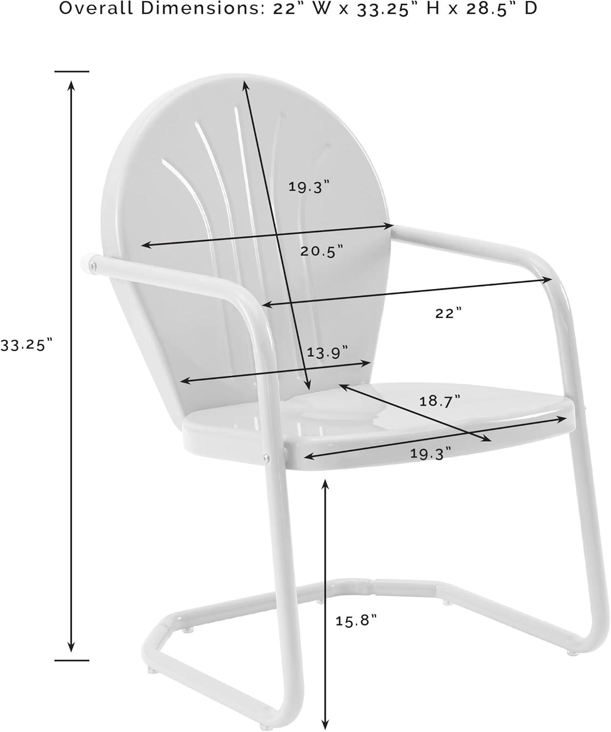 Griffith Aqua Metal Outdoor Lounge Chair