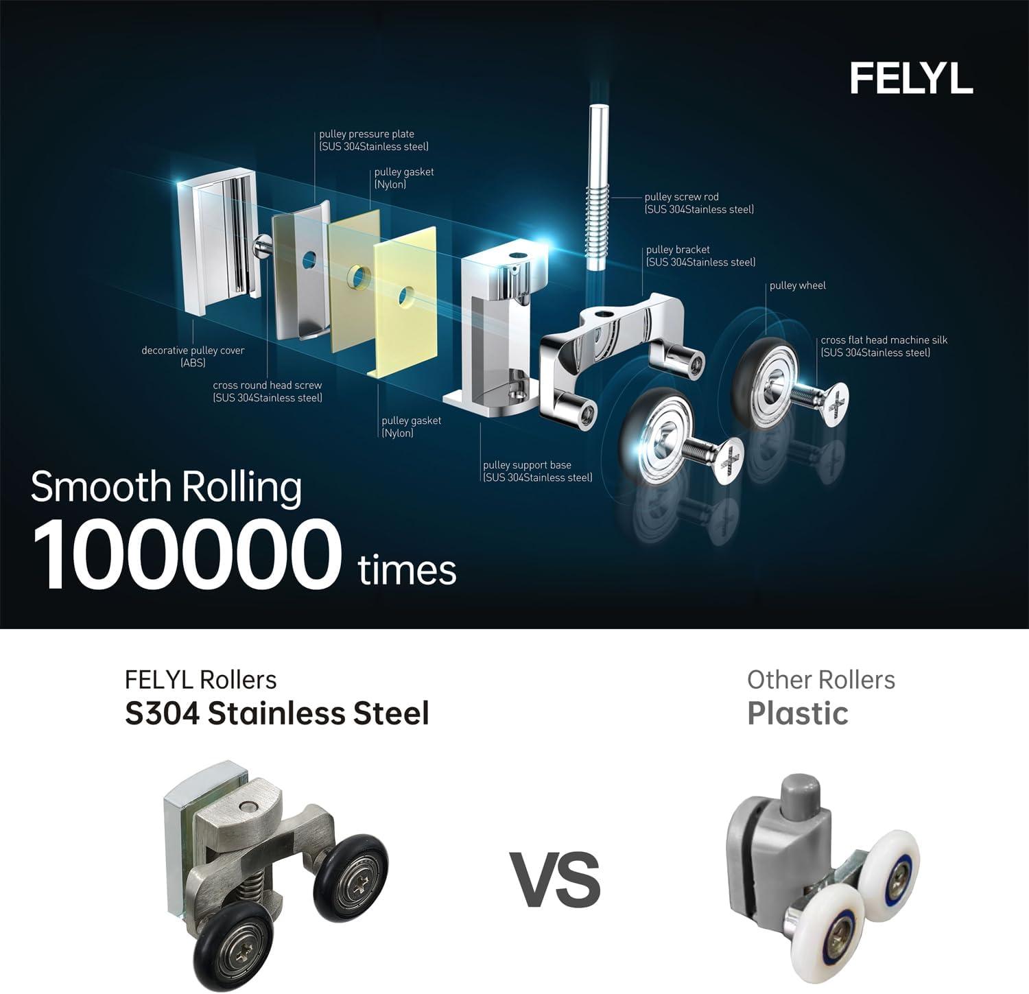 56-60" W x 72" H Framed Grid Pattern Single Sliding Shower Door with 1/4" (6mm) Clear SGCC Tempered Glass in Matte Black Finish, Reversible Installation