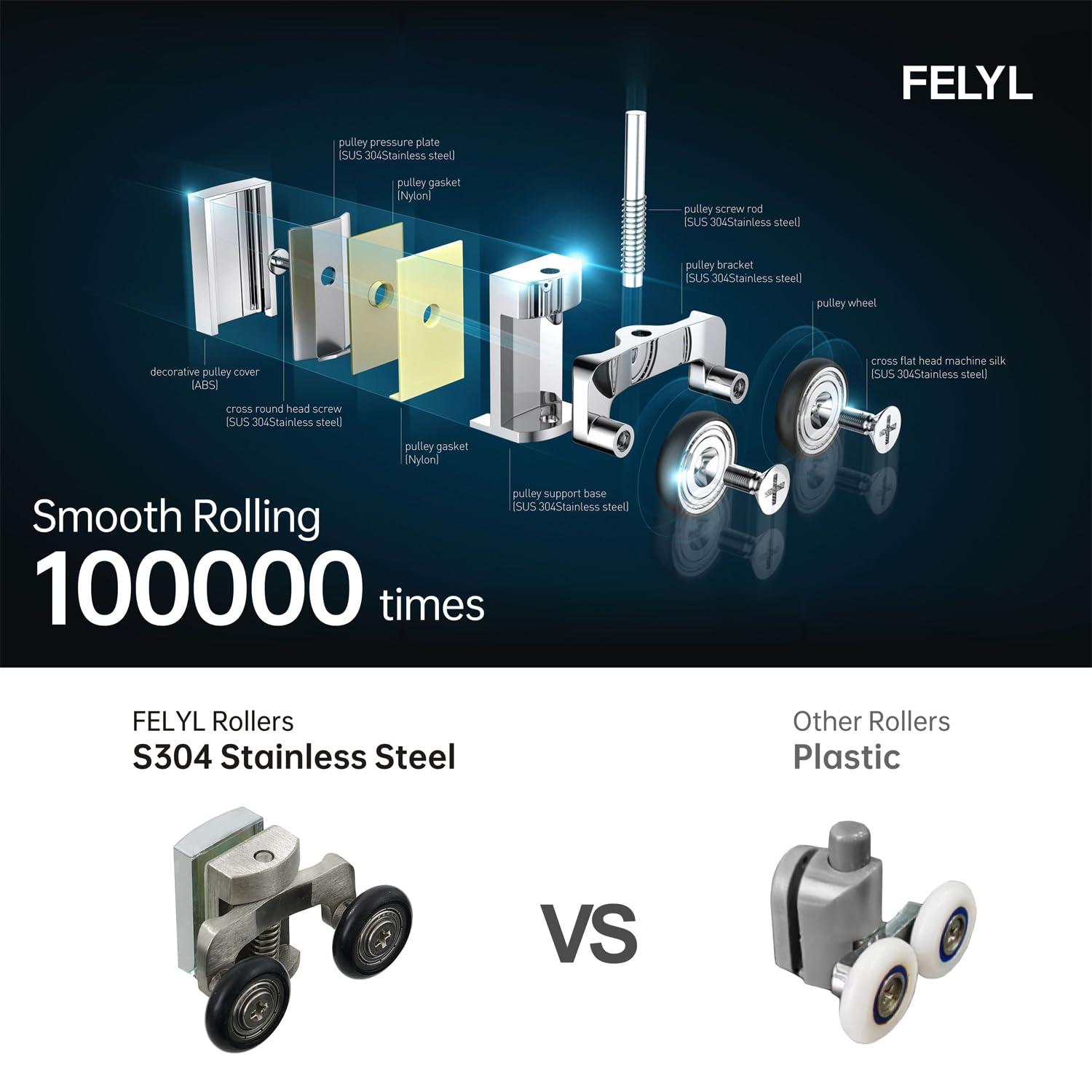 56-60" W x 72" H Framed Grid Pattern Single Sliding Shower Door with 1/4" (6mm) Clear SGCC Tempered Glass in Matte Black Finish, Reversible Installation