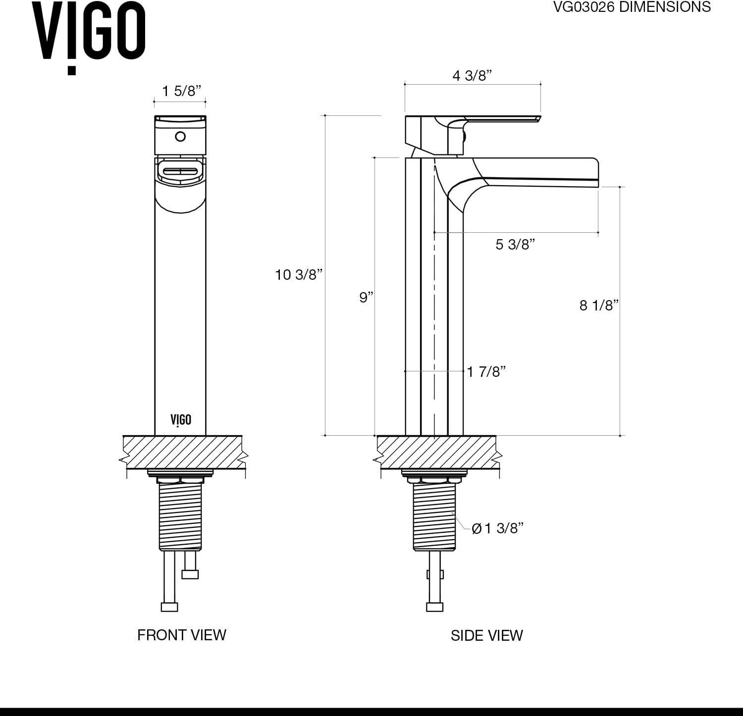 Amada Single Handle Vessel Sink Bathroom Faucet