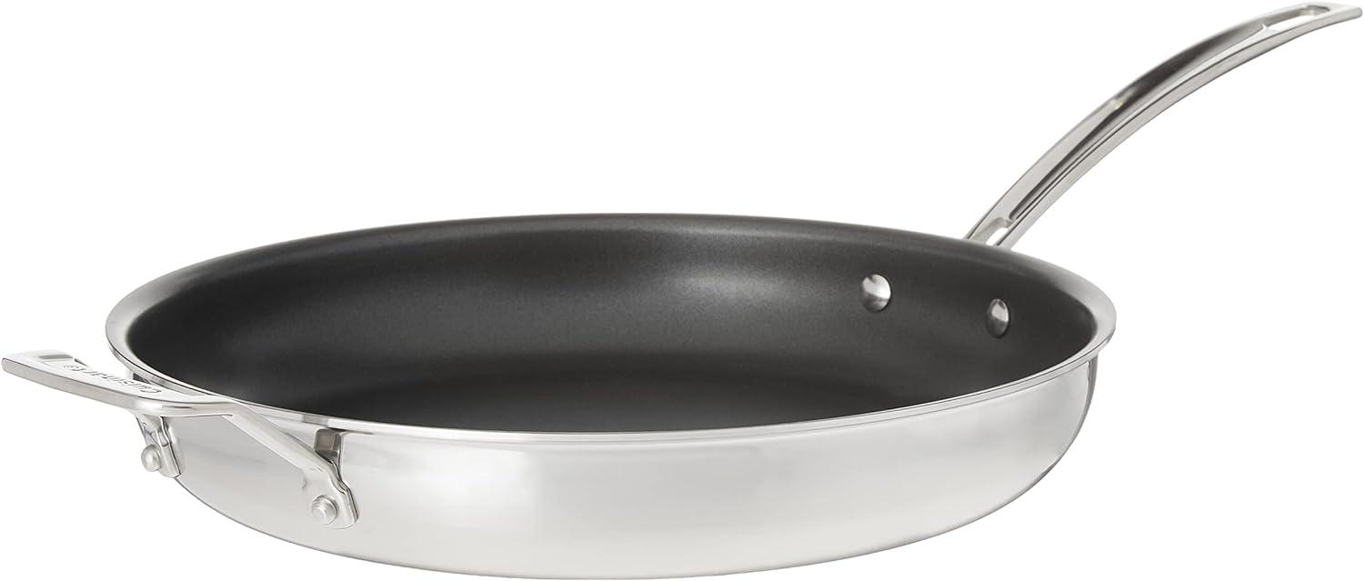 Stainless Steel 12" Non-Stick Skillet with Helper Handle