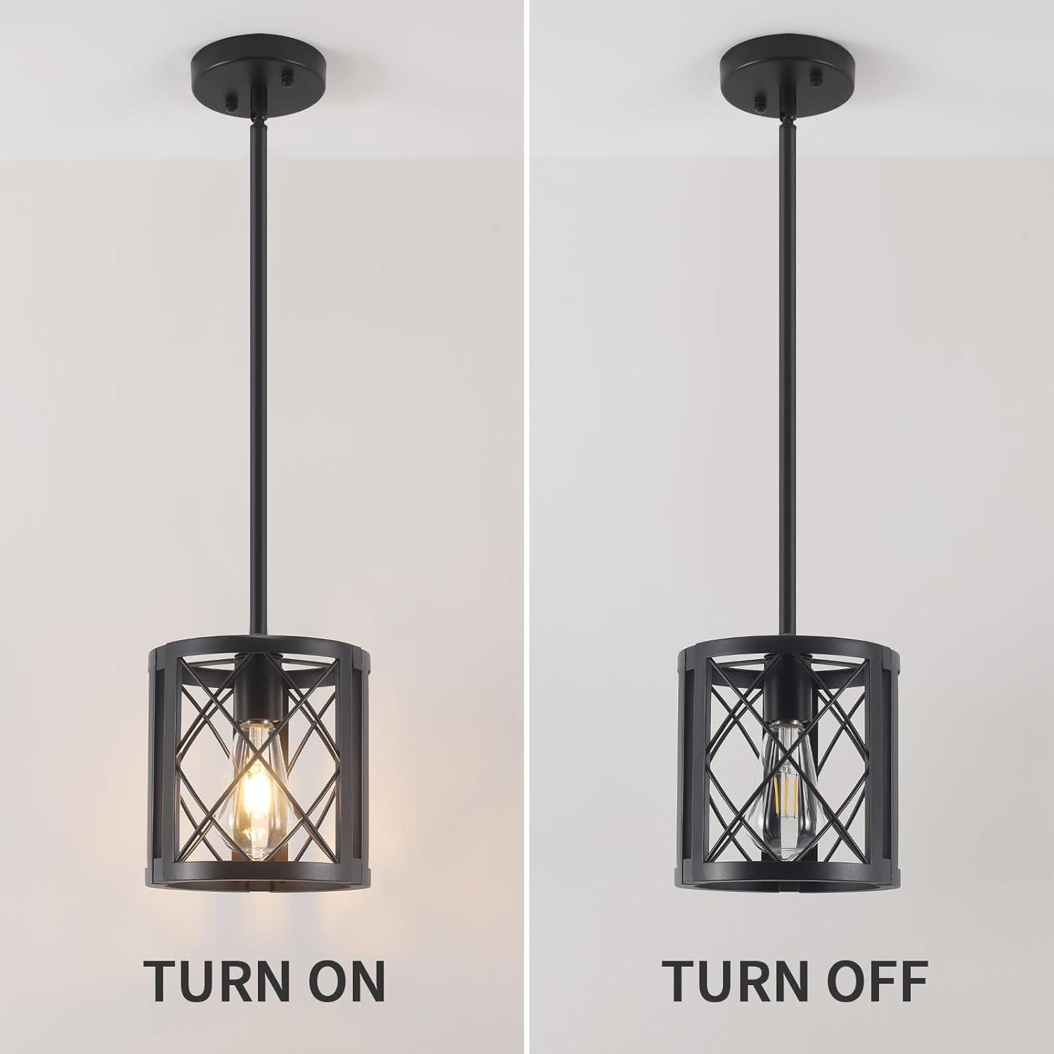 Everly Quinn 17.7" Farmhouse Vintage Black And Gold Pendant Light - Dome Chandelier For Kitchen Island, Dining Room, Hallway