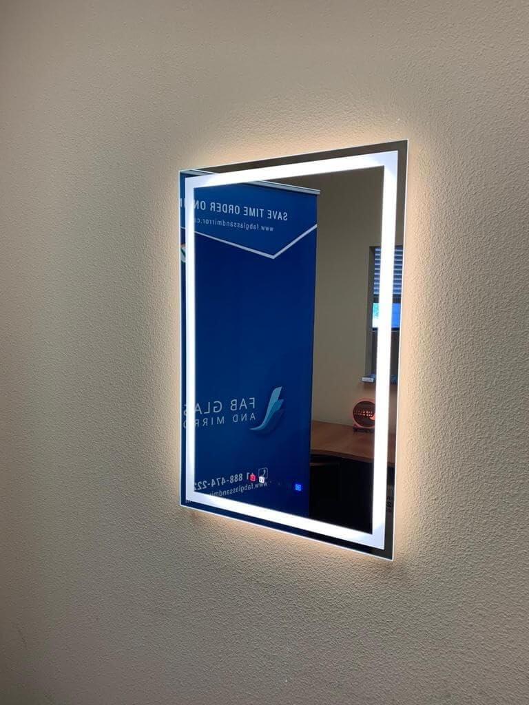 18"x40" LED Dimmable Bathroom Mirror Rectangle LED Lighted Wall Mounted Mirror for Vanity Room with Touch Button and Anti-Fog Function by Fab Glass and Mirror