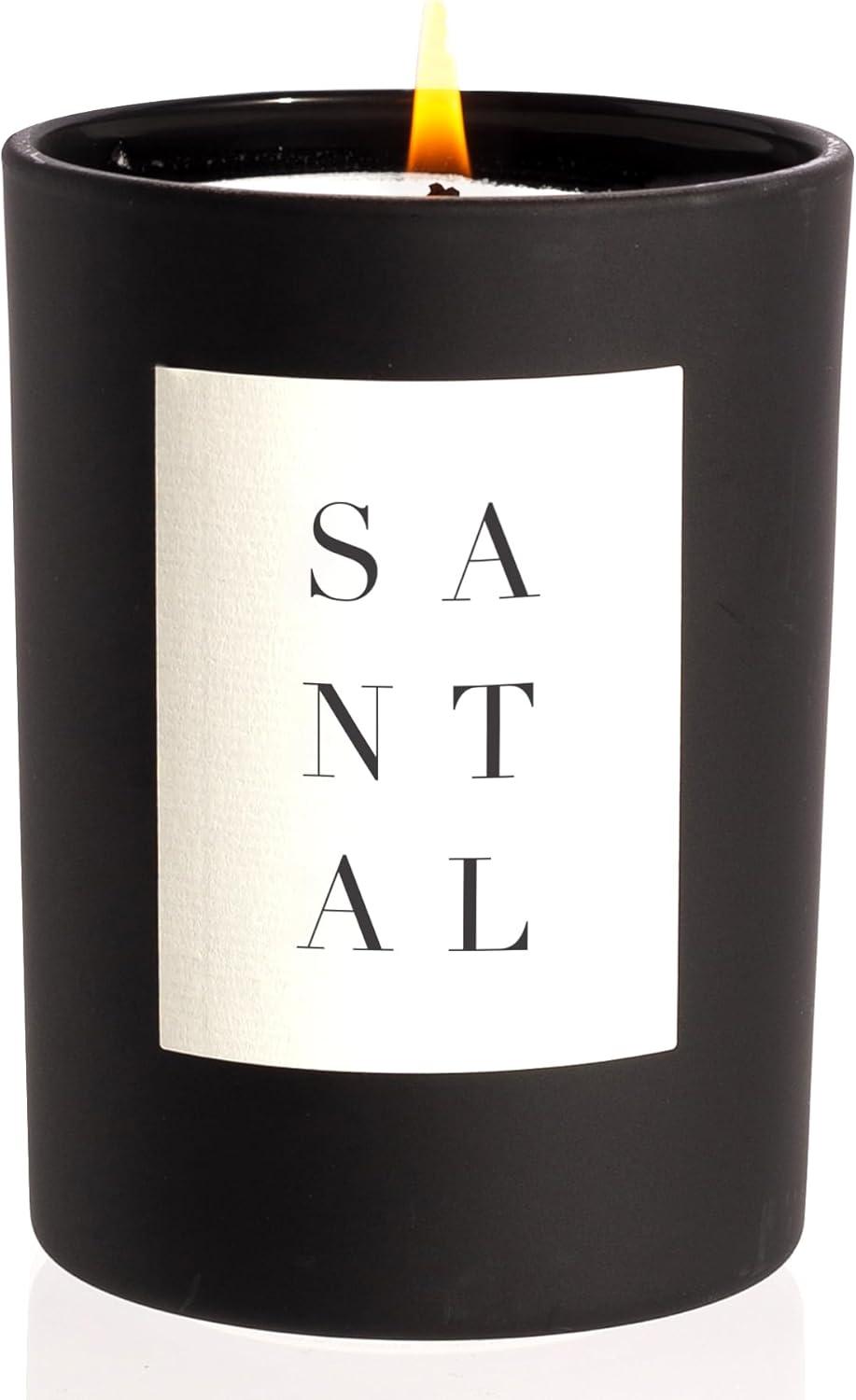 Santal Noir Scented Soy Candle in Black